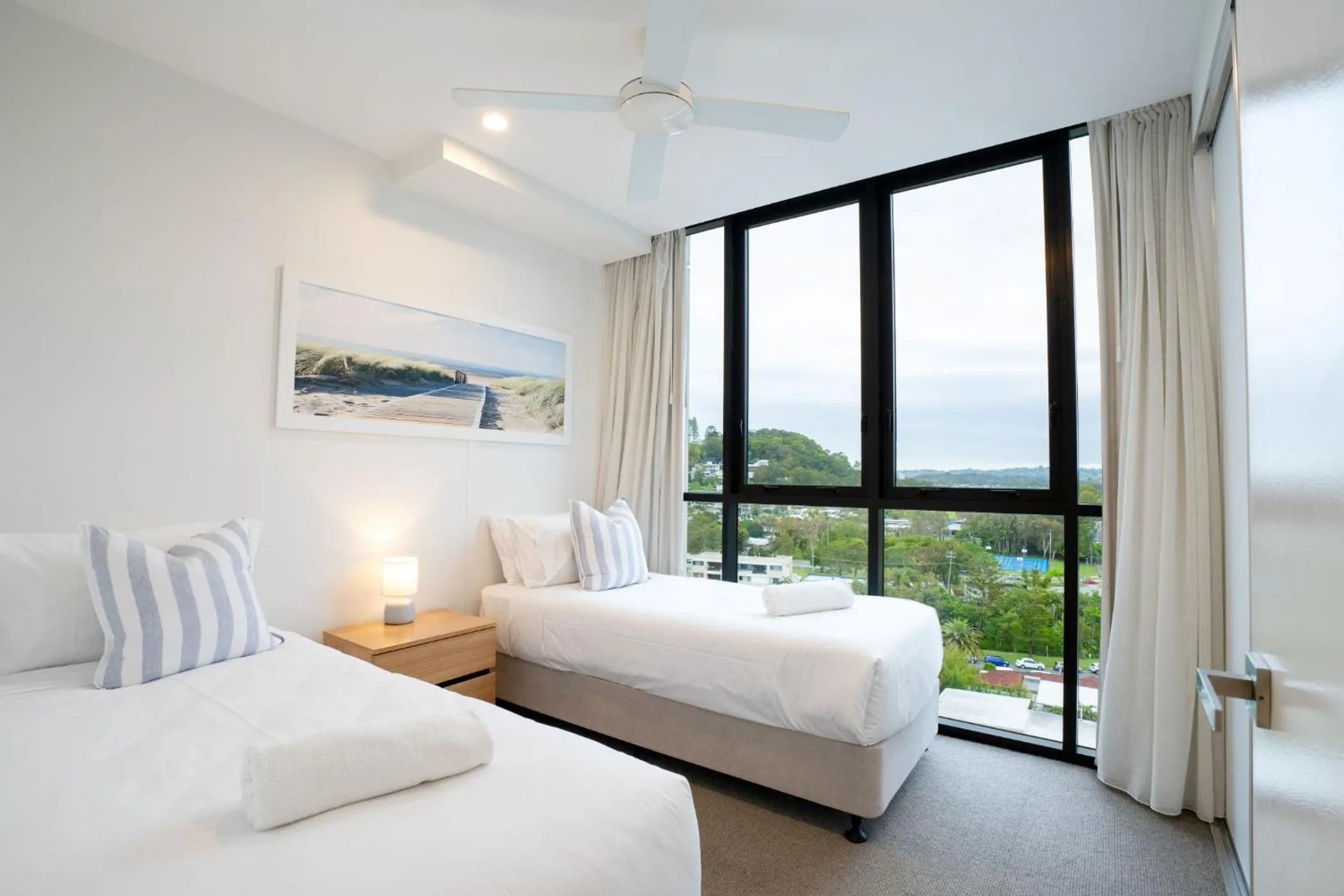 Bed in Iconic Kirra Beach Resort
