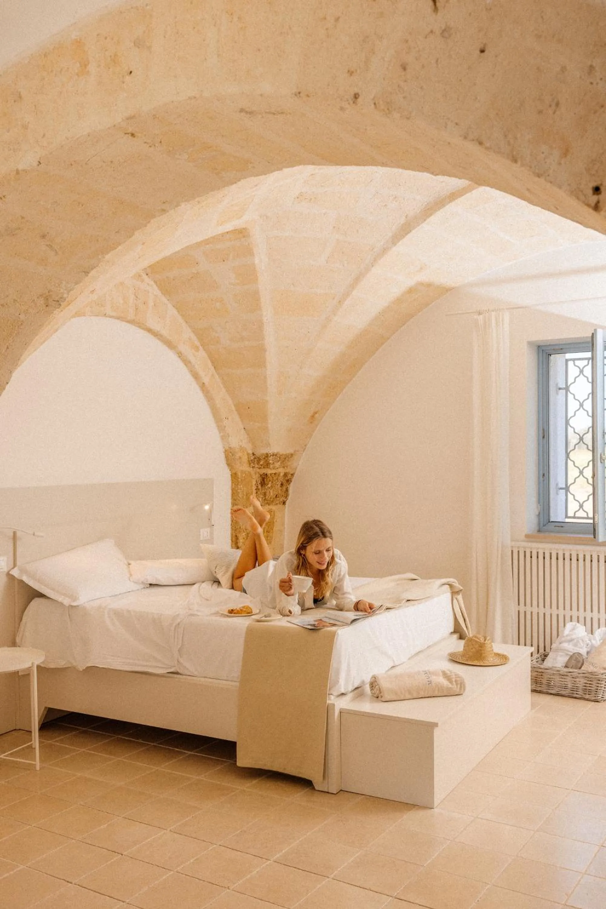 Bed in Masseria Malvindi