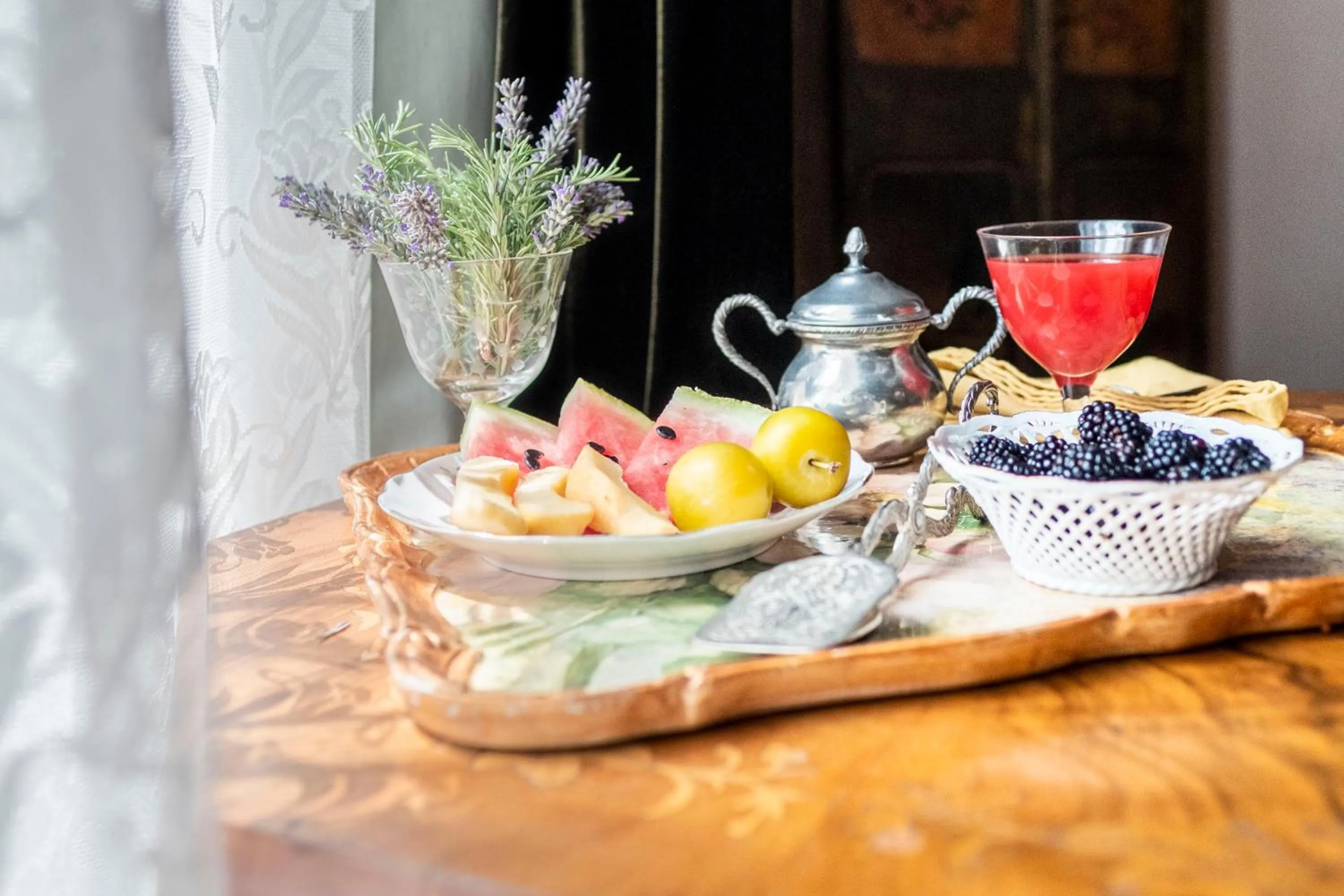 Food and drinks in Villa Clodia Relais