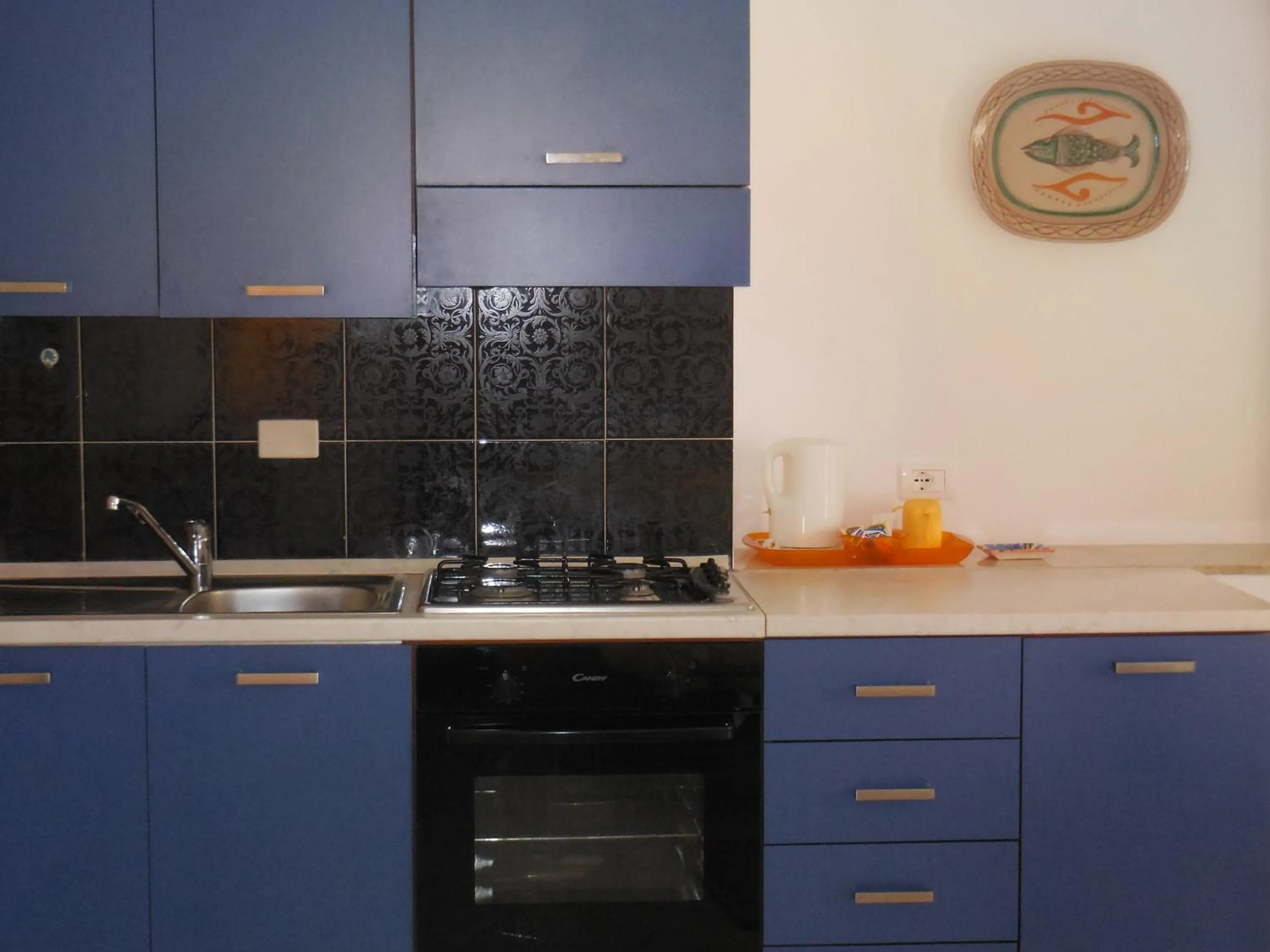 Kitchen or kitchenette in Le Casette del Porto di Sciacca