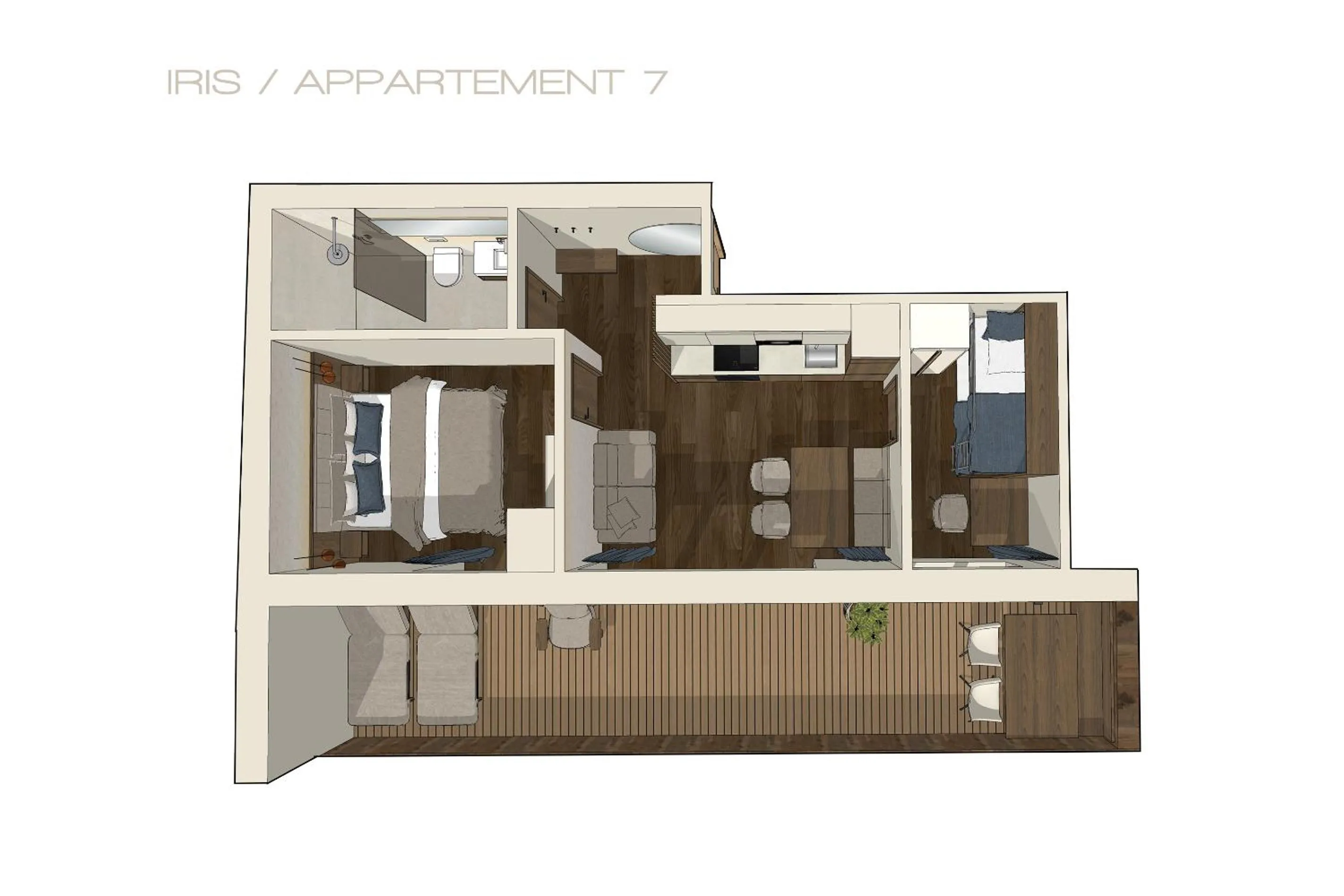 Floor plan in Aparthotel Iris