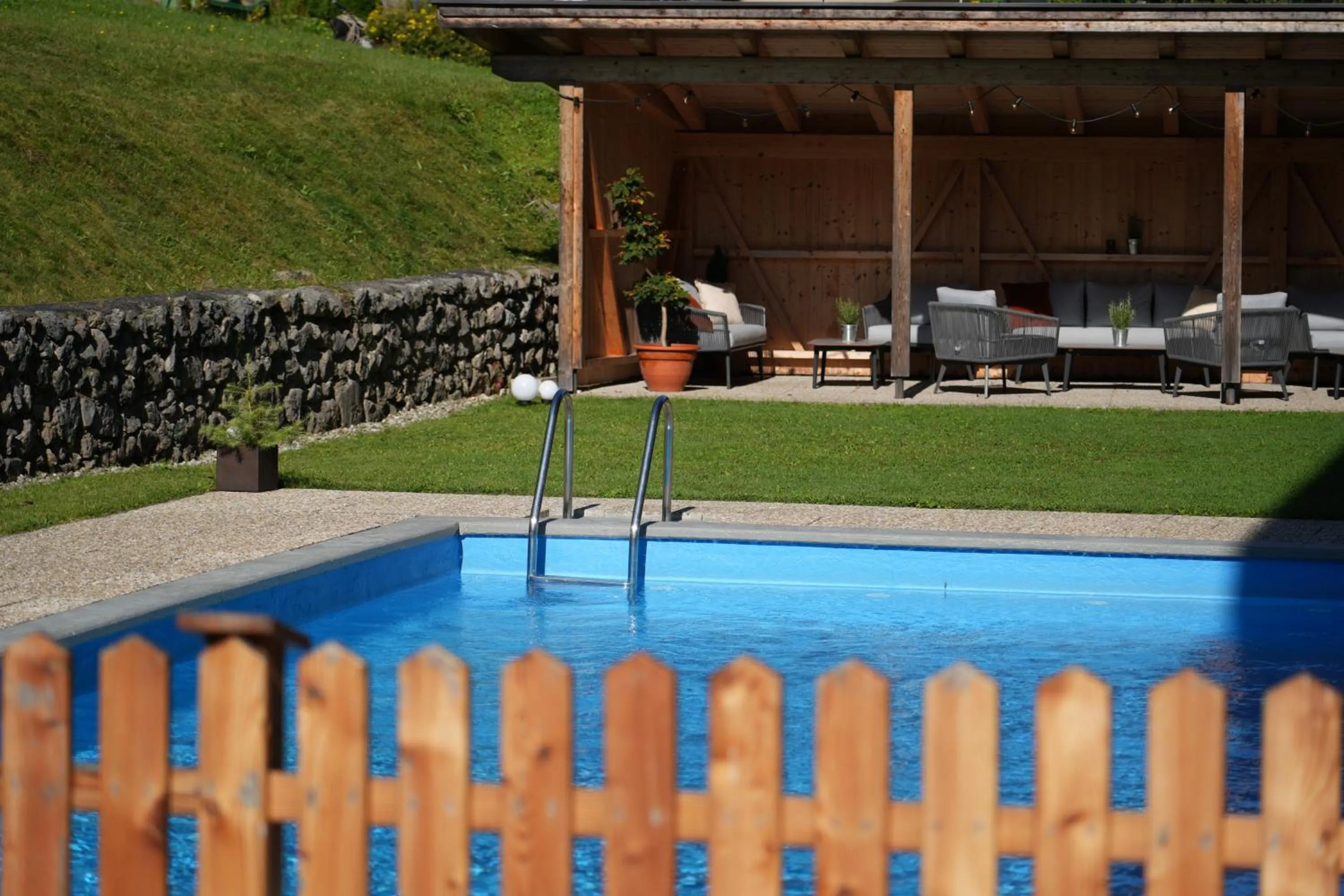 Pool view in Aparthotel Iris