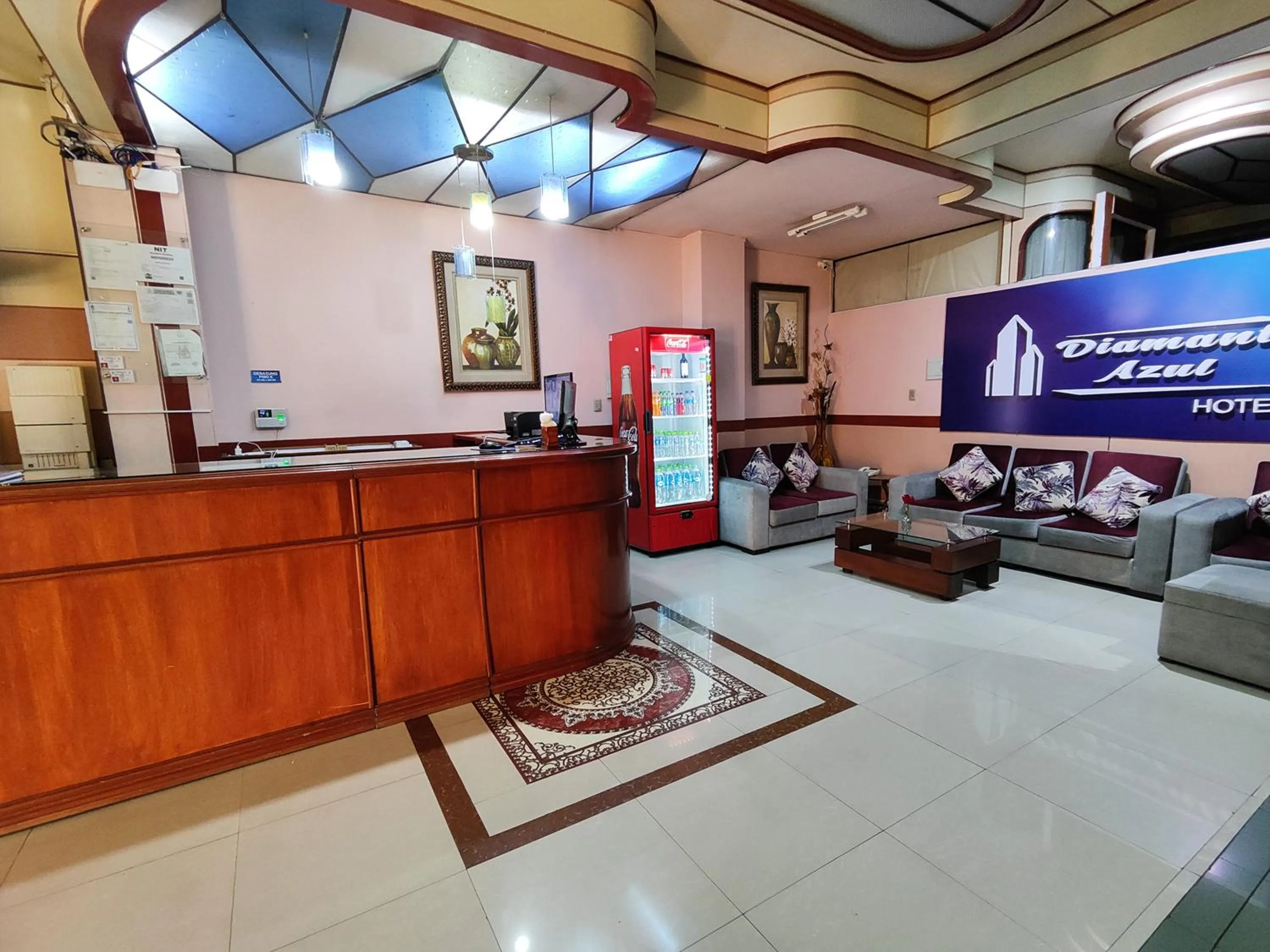 Living room in Hotel Diamante Azul