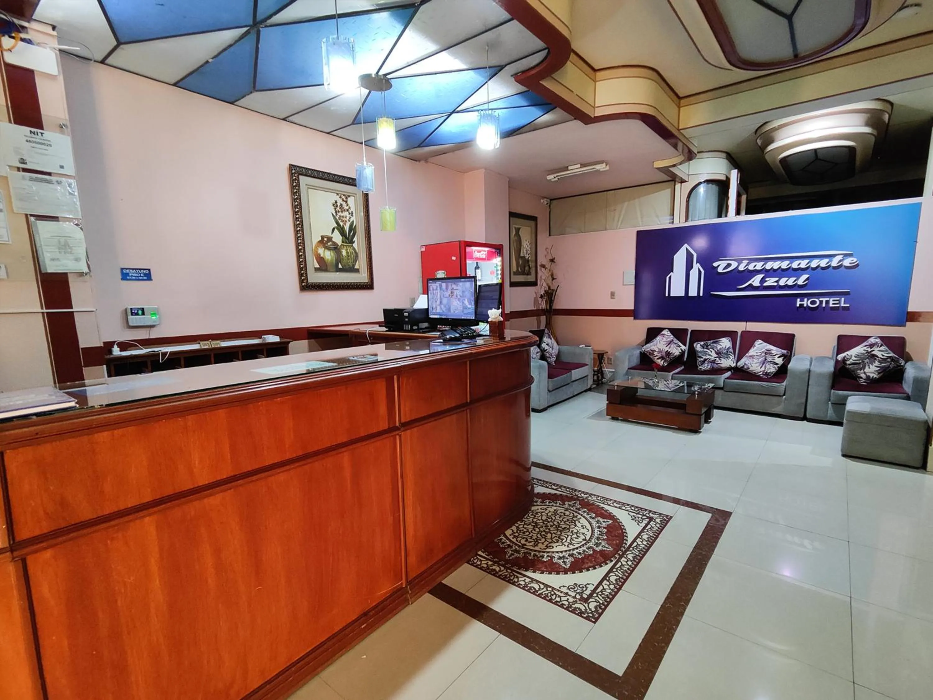 Living room in Hotel Diamante Azul