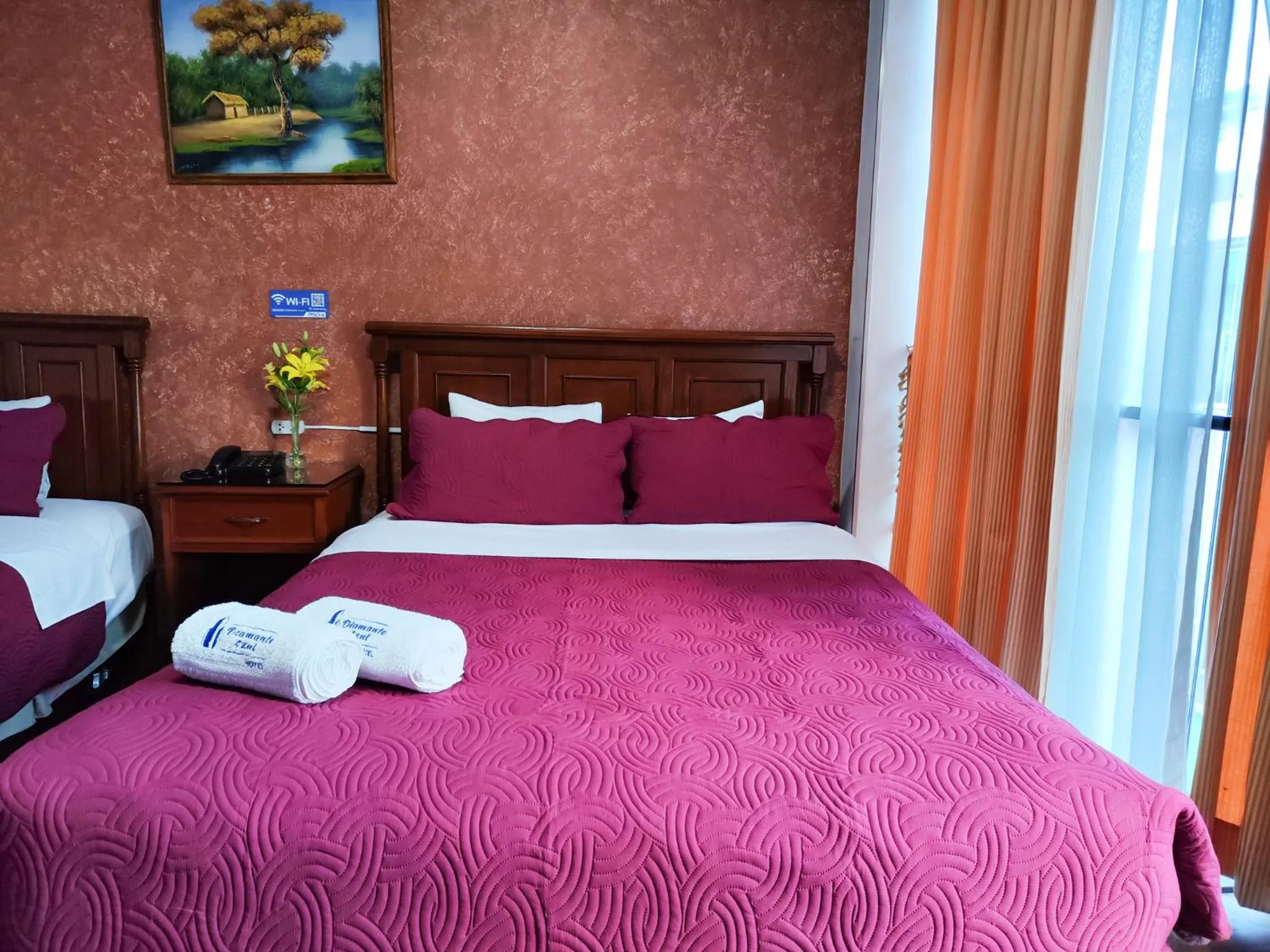 Bed in Hotel Diamante Azul