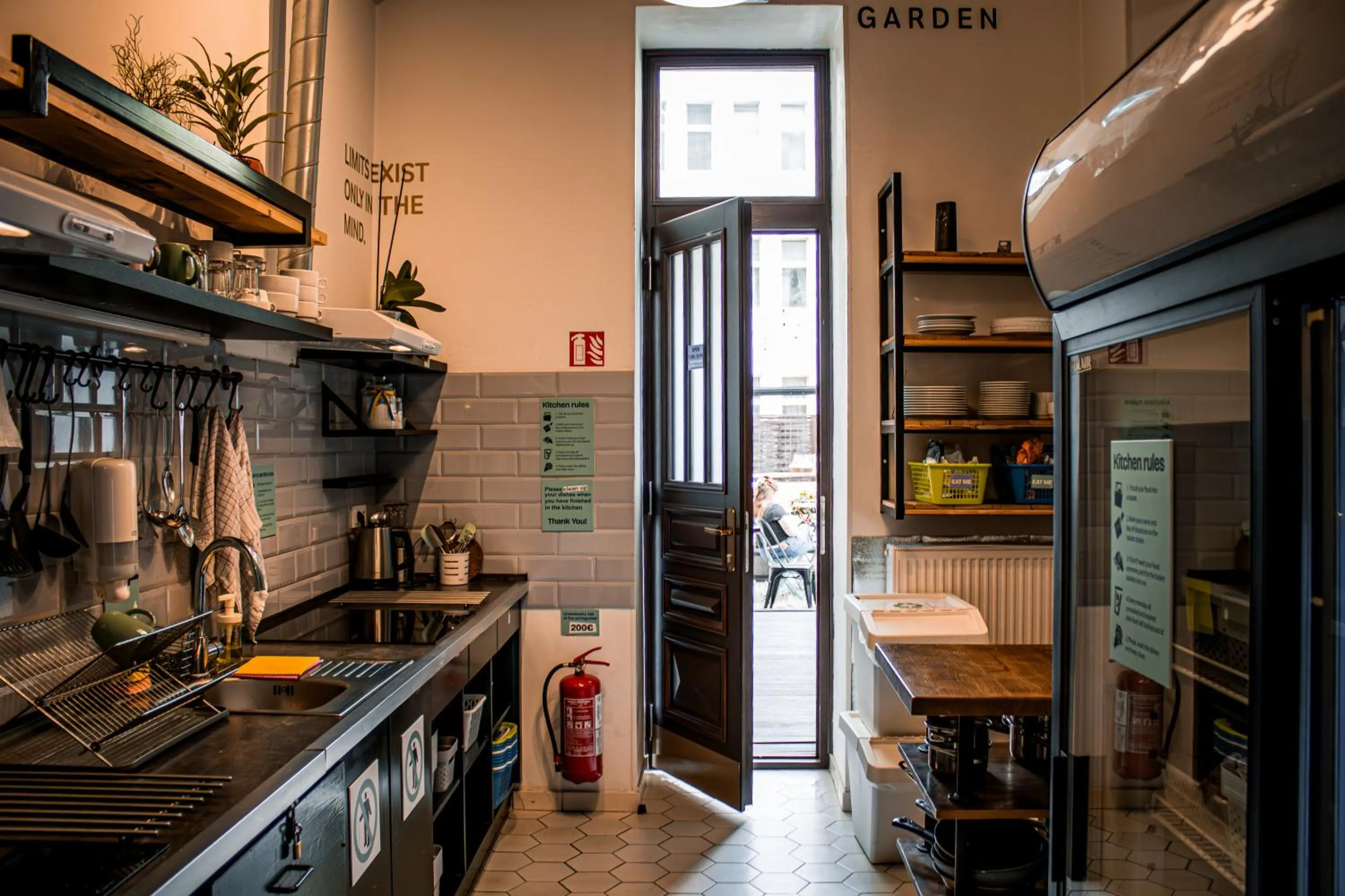 kitchen in Prague Dream Hostel