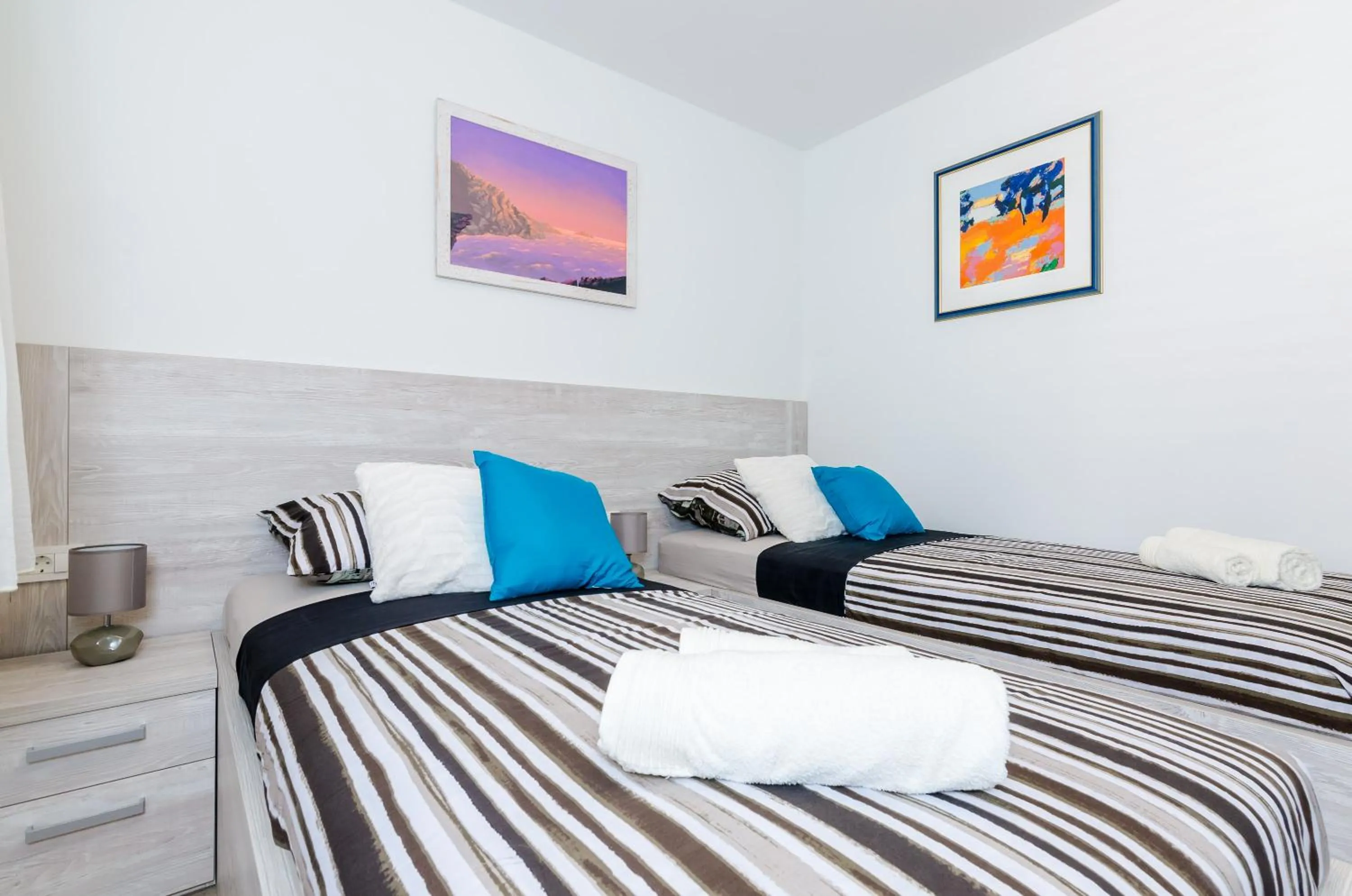 Bedroom, Bed in Apartments Lazarin