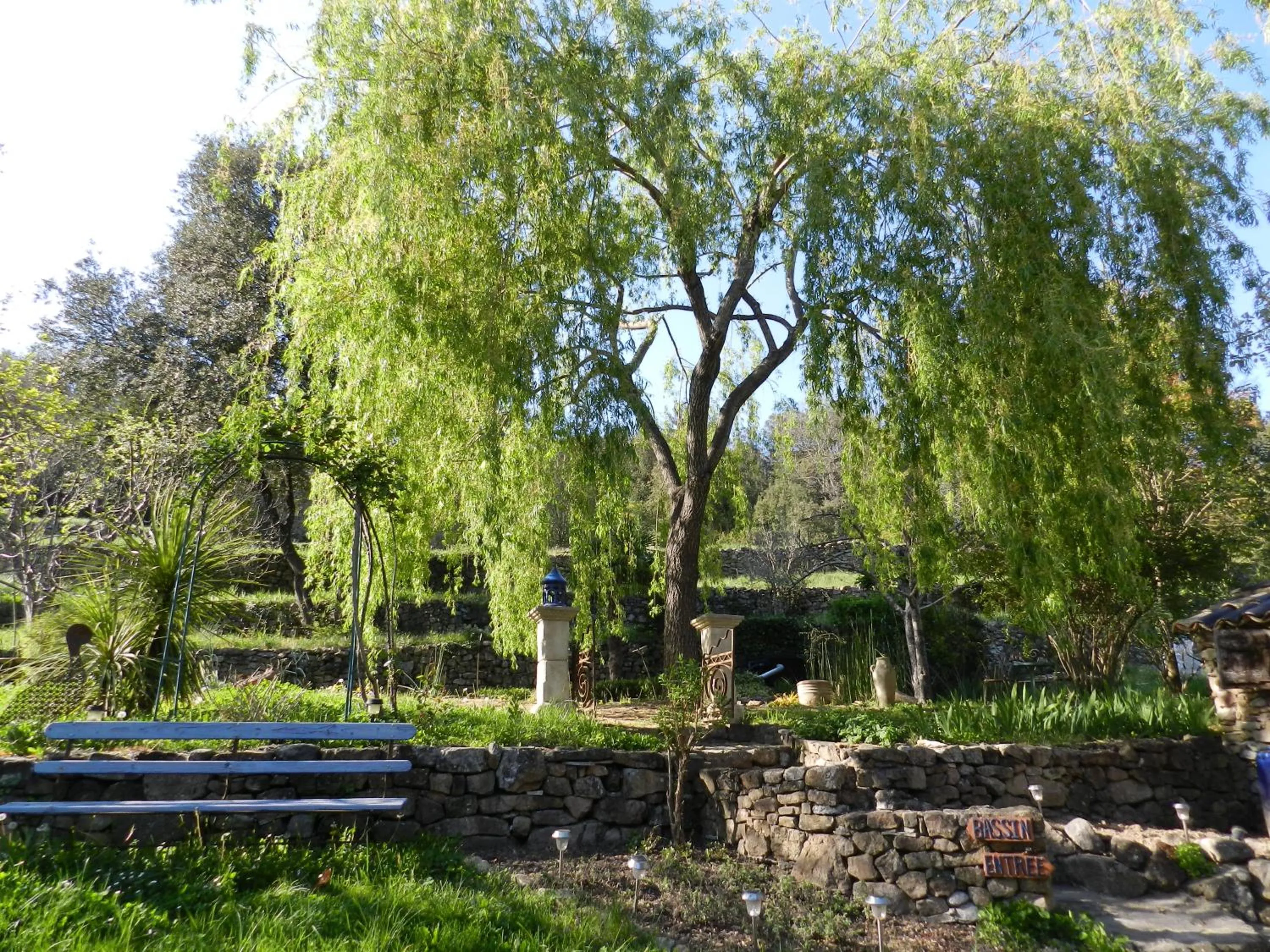 Garden view in Le Mas des Sources