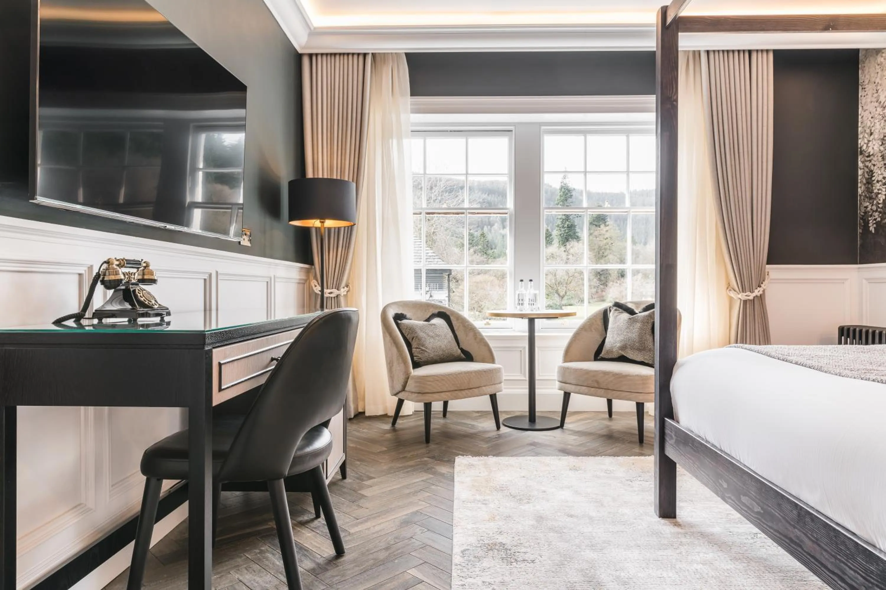 Bed in Dunkeld House Hotel