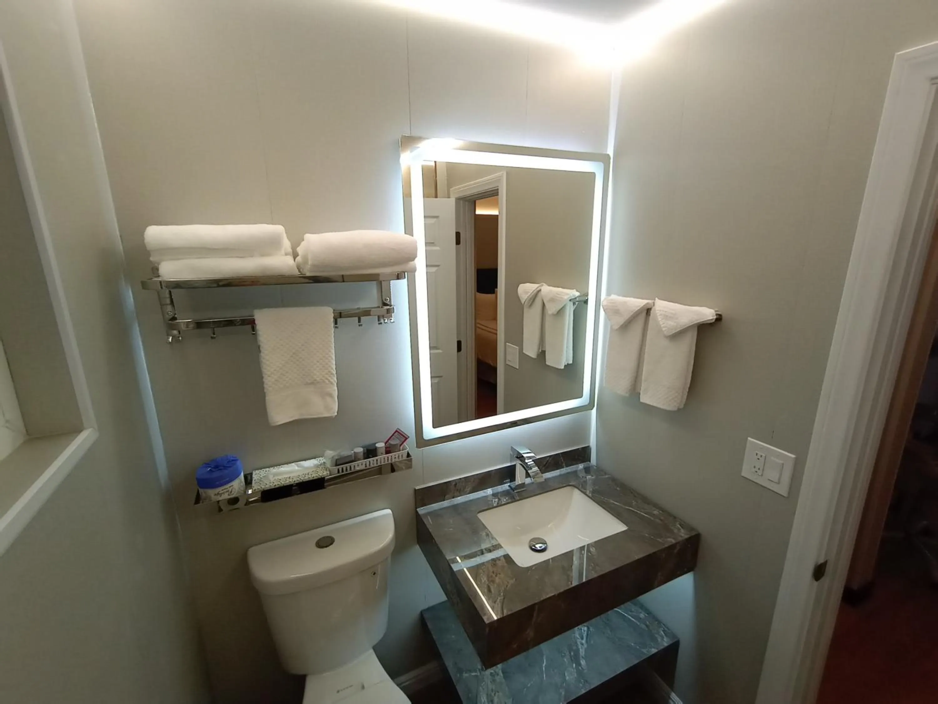 Toilet in Mountain View Motel