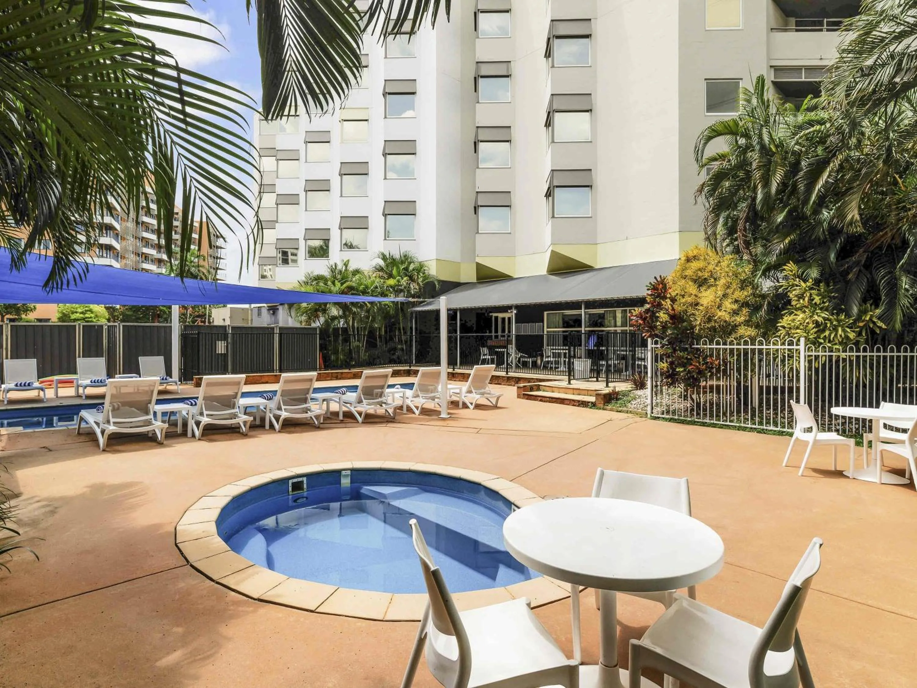 Pool view in Novotel Darwin CBD
