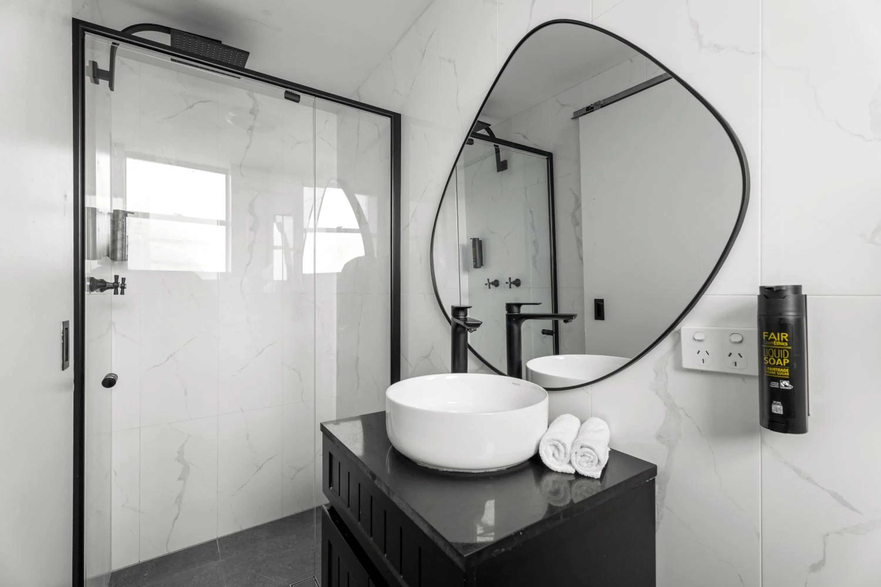 Shower in Motel Echo Point