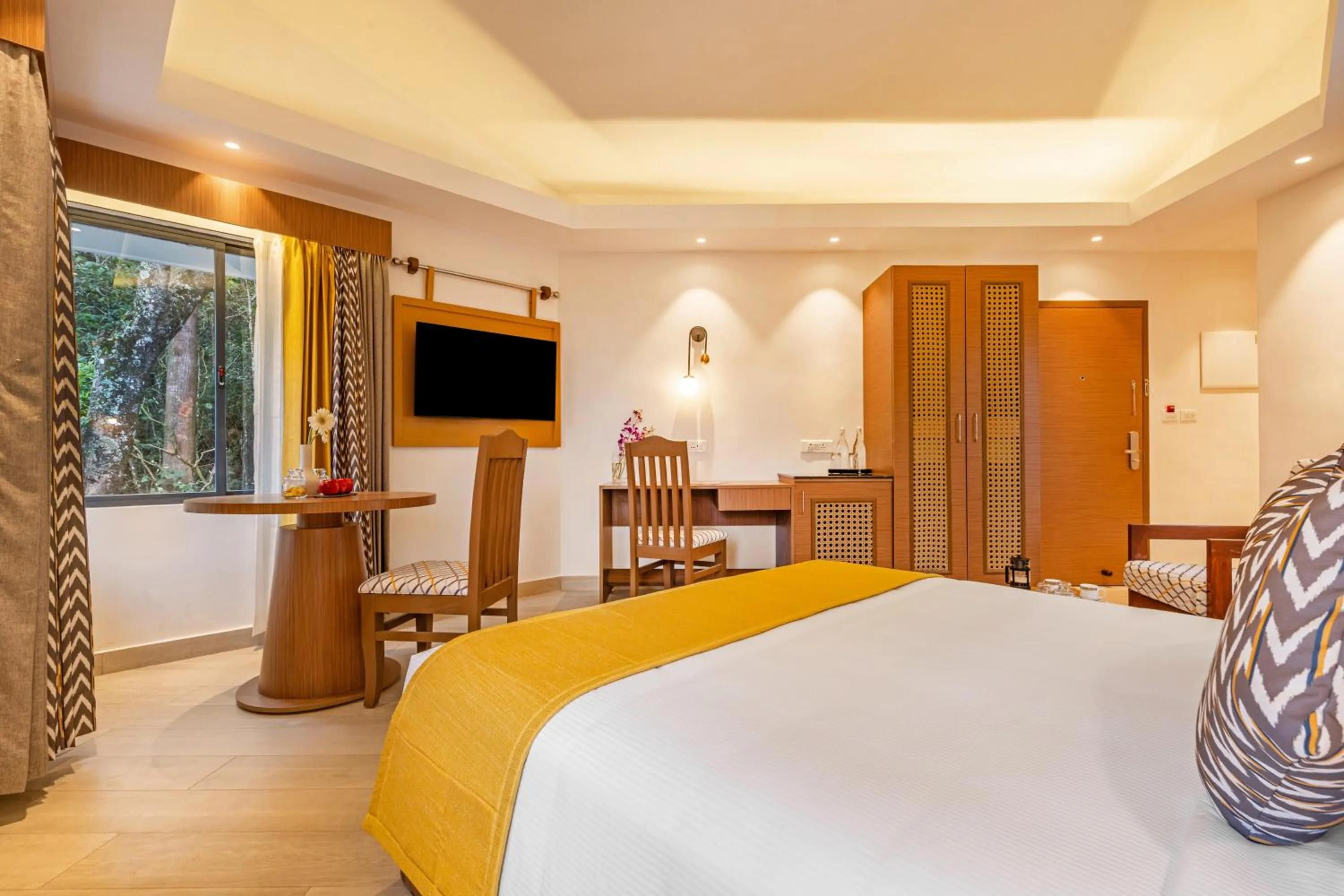 Dining area, Bed in Sterling Munnar