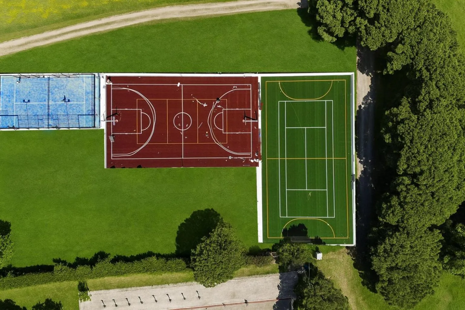 Tennis court in Badiaccia Village Camping