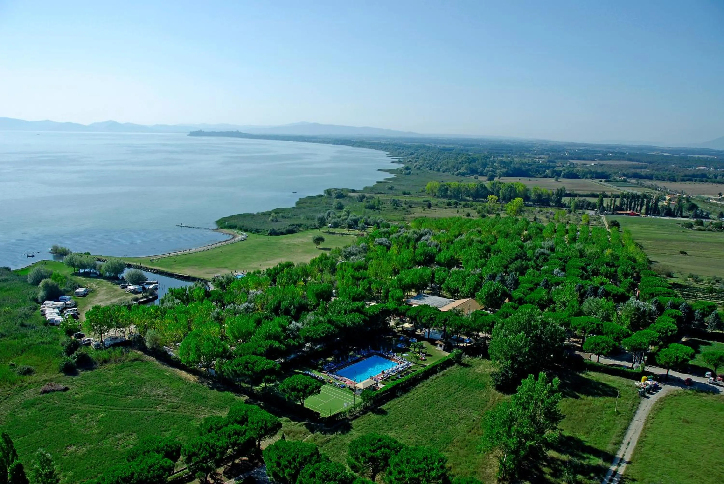 Bird's eye view in Badiaccia Village Camping