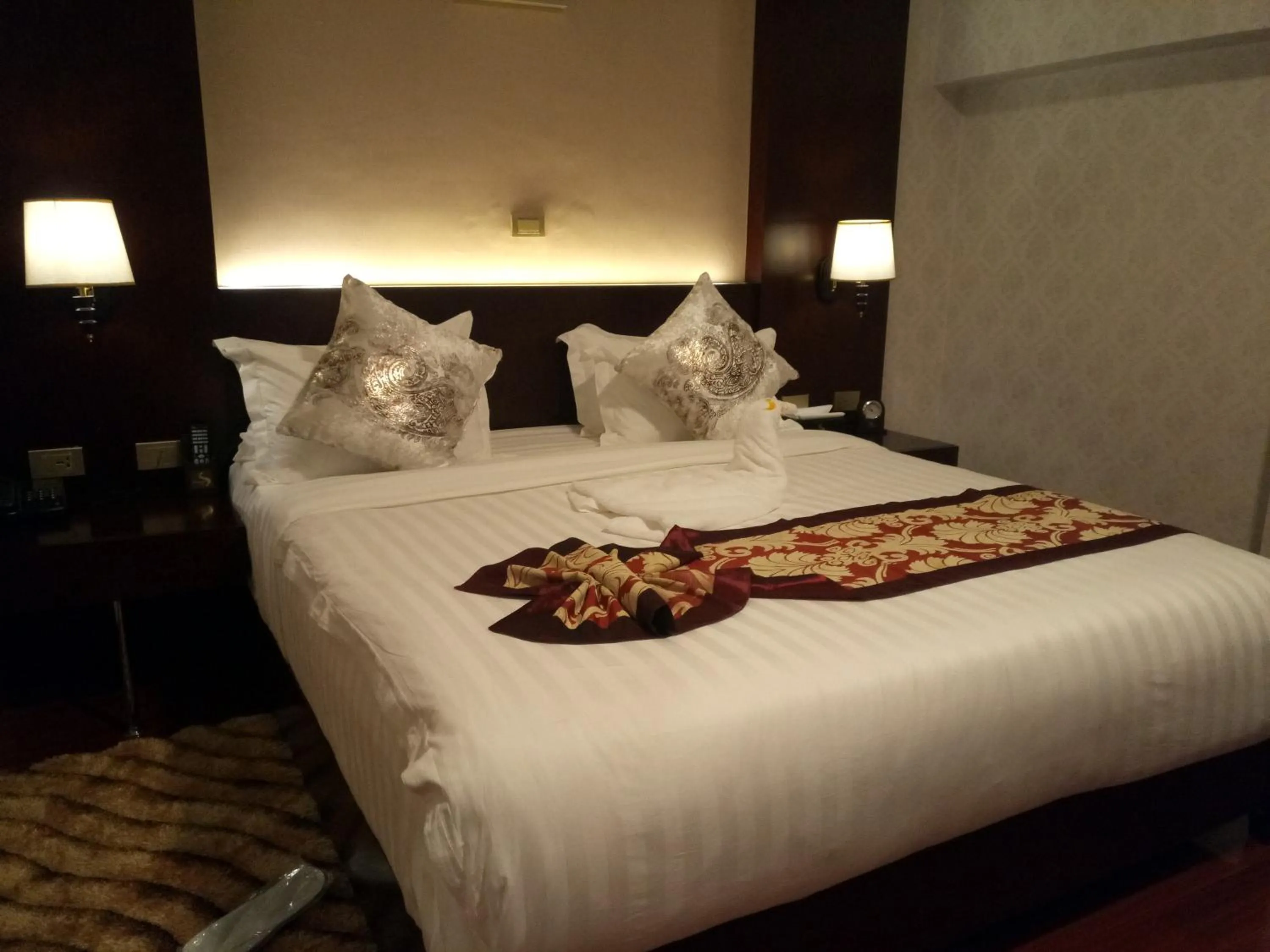 Bed in Sherar Addis Hotel