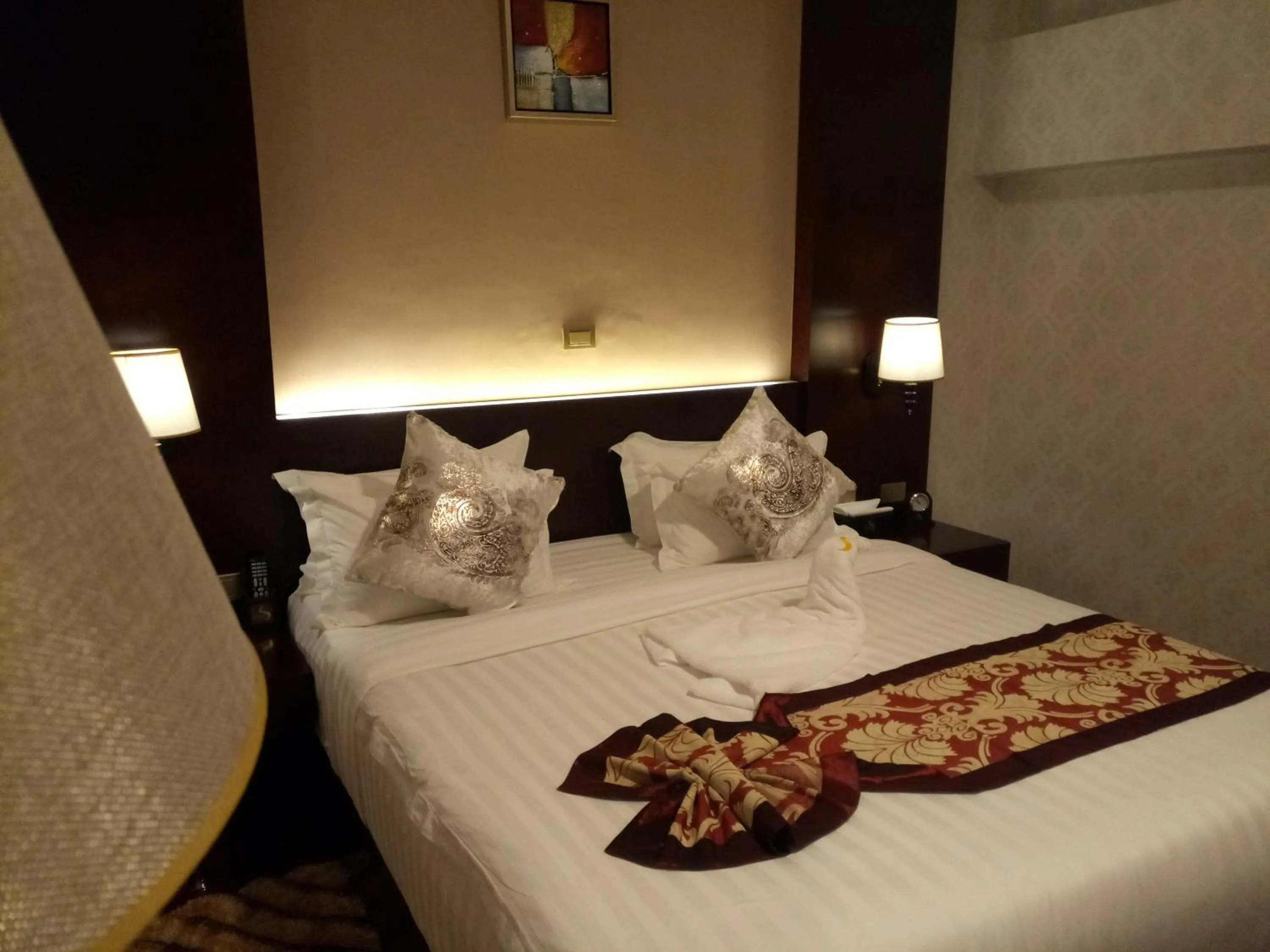 Bed in Sherar Addis Hotel