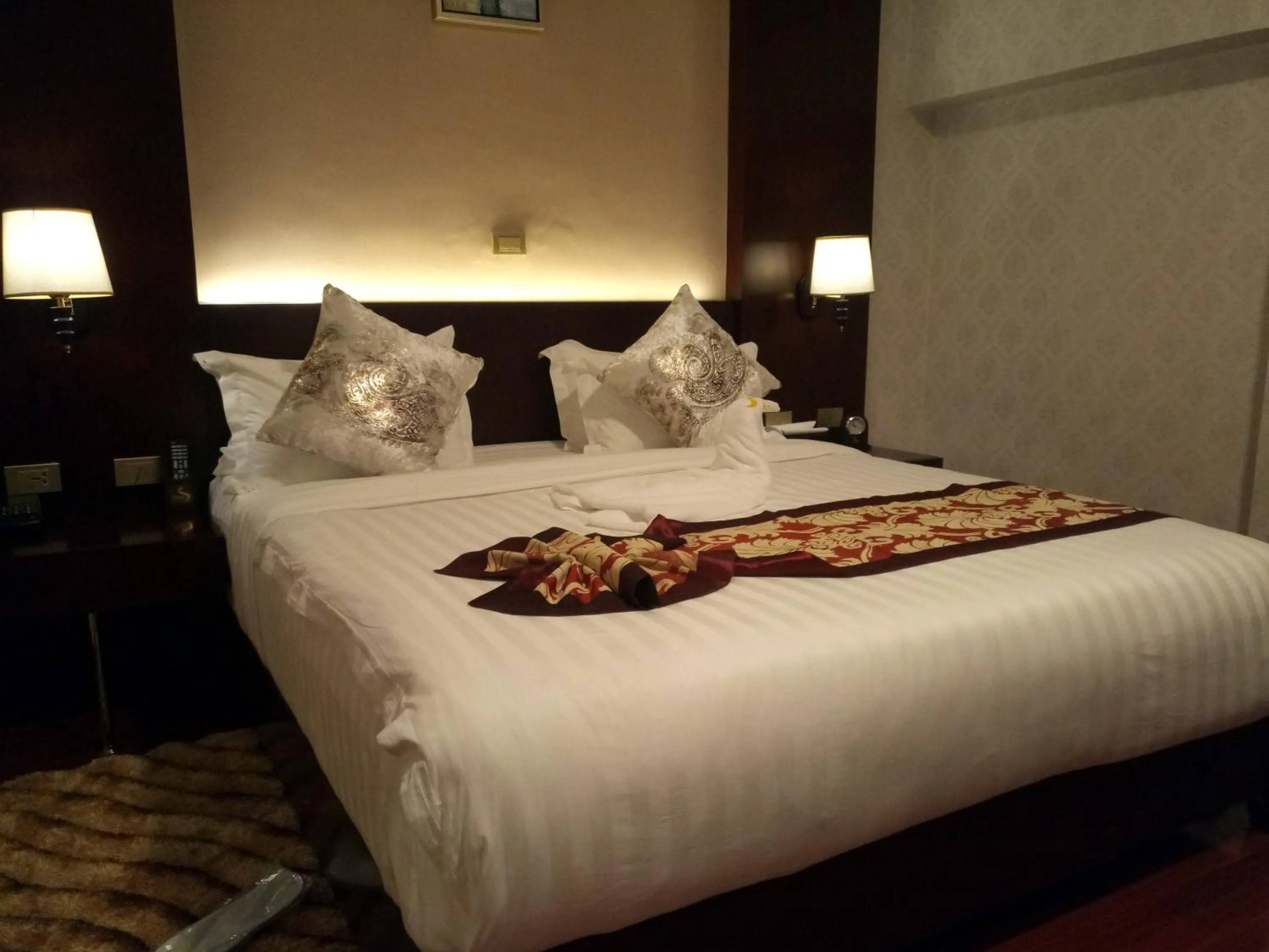 Bed in Sherar Addis Hotel