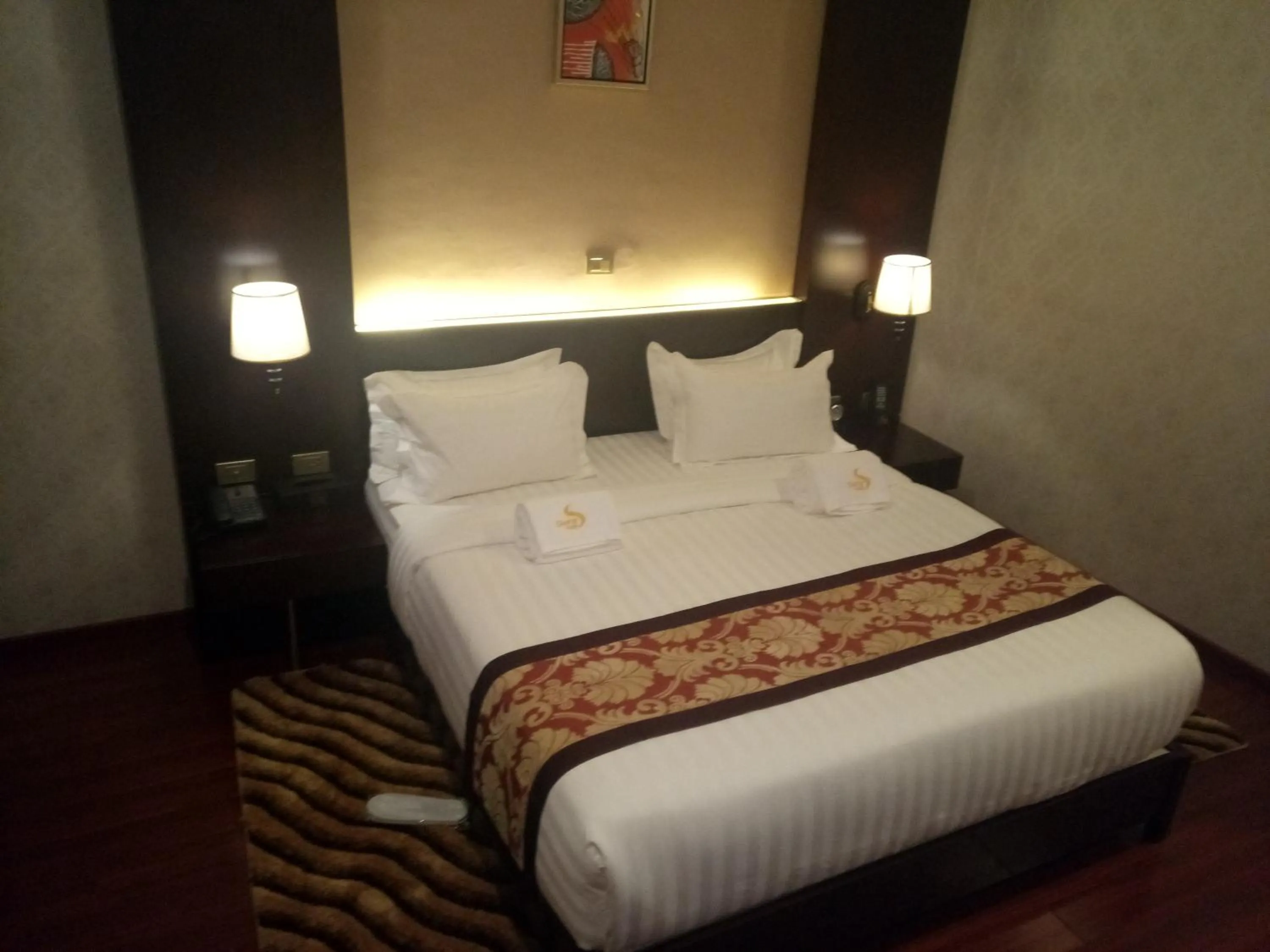 Bed in Sherar Addis Hotel