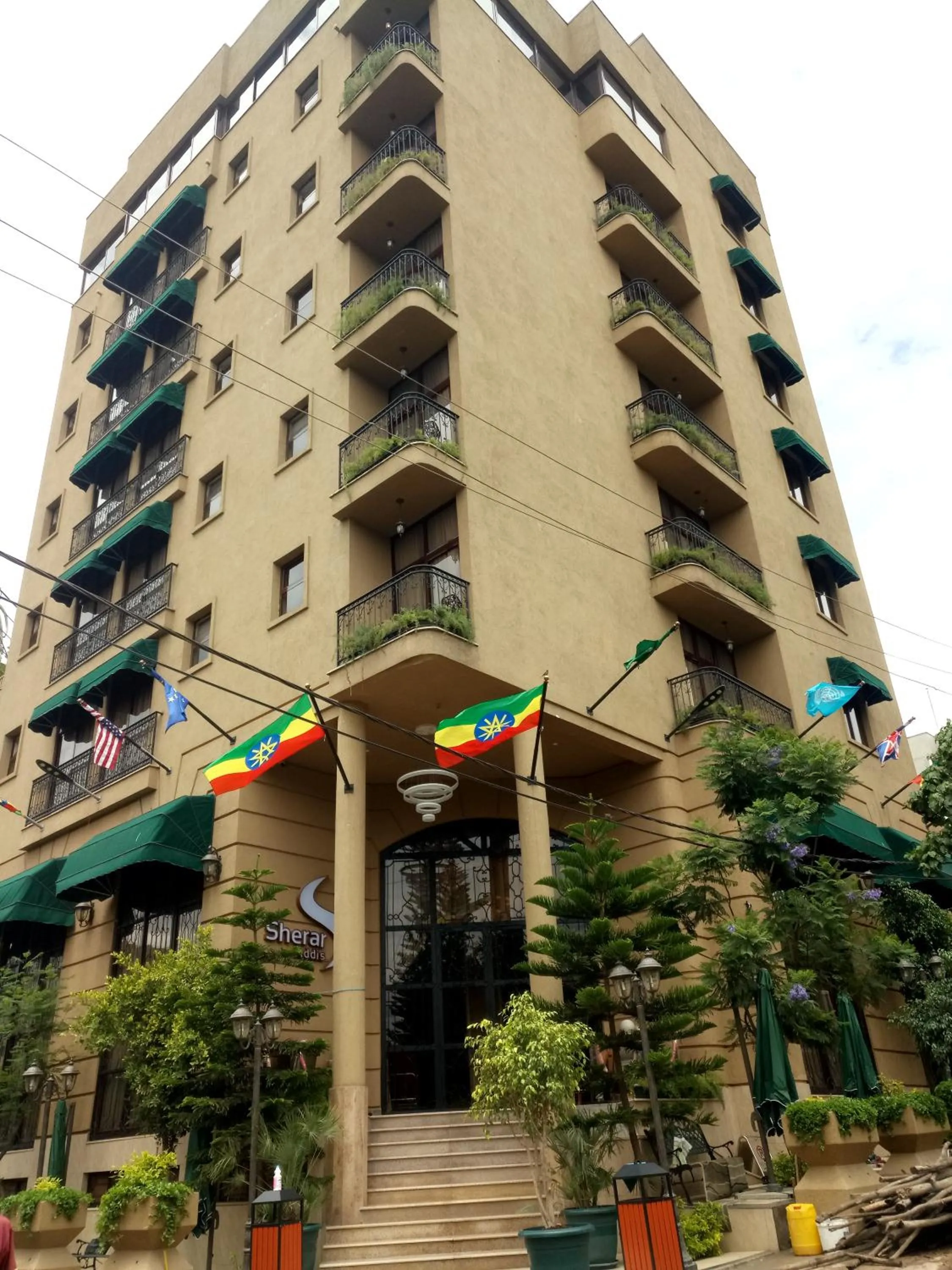 Facade/entrance in Sherar Addis Hotel