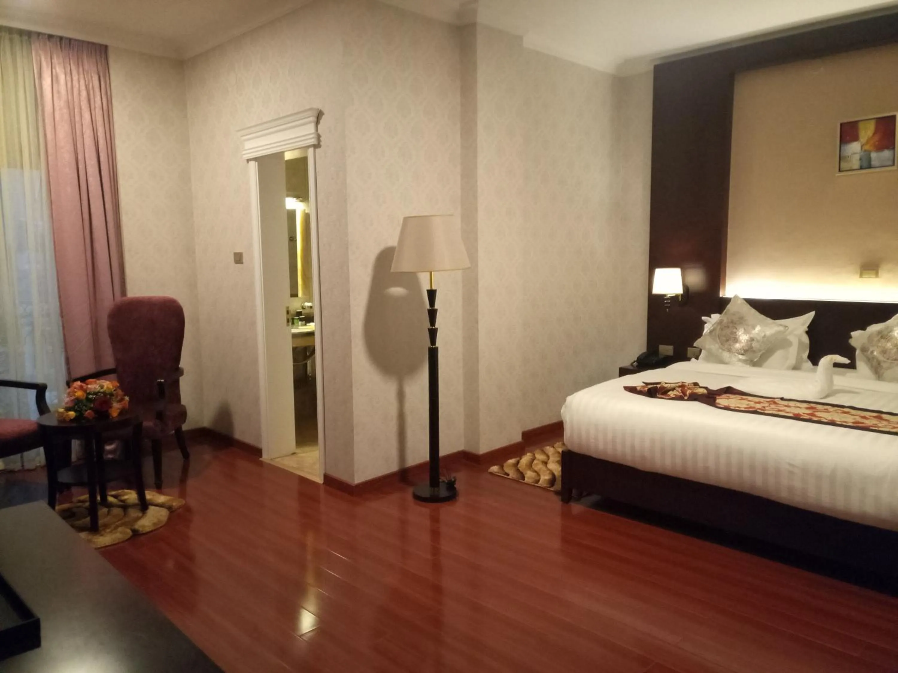 Bed in Sherar Addis Hotel