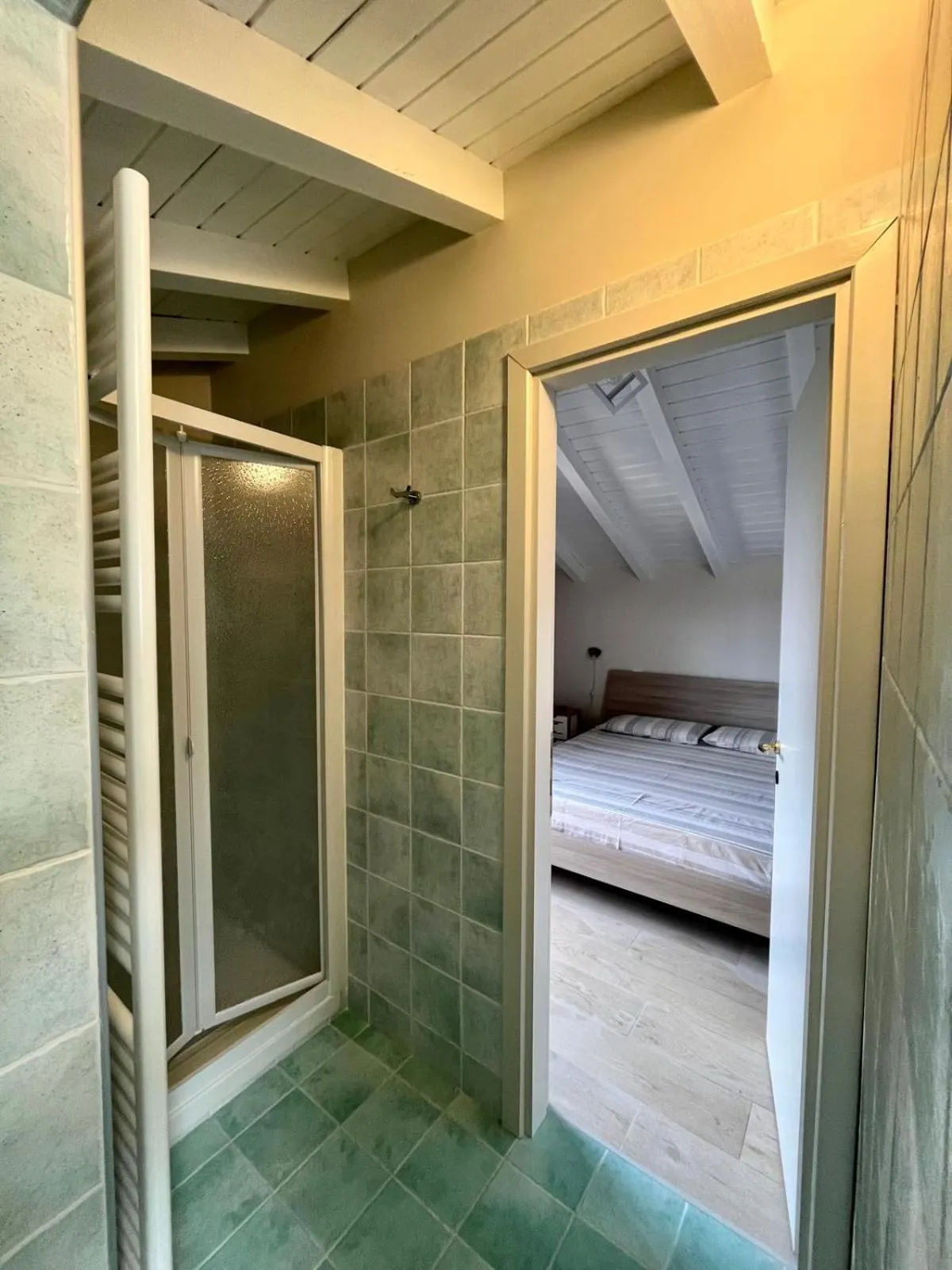 Shower, Bed in B&B Aria Di Lago