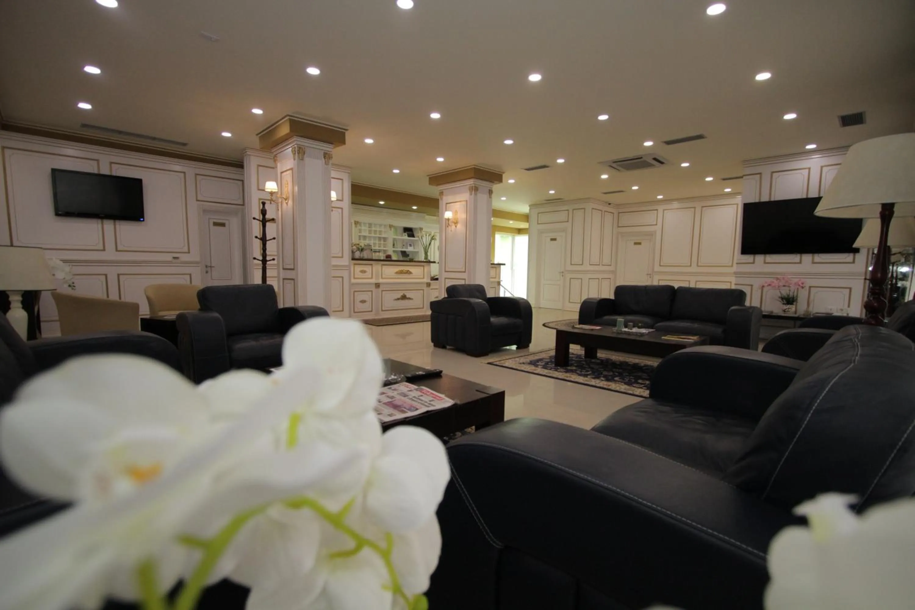 Lobby or reception in Capital Tirana Hotel Bruçi