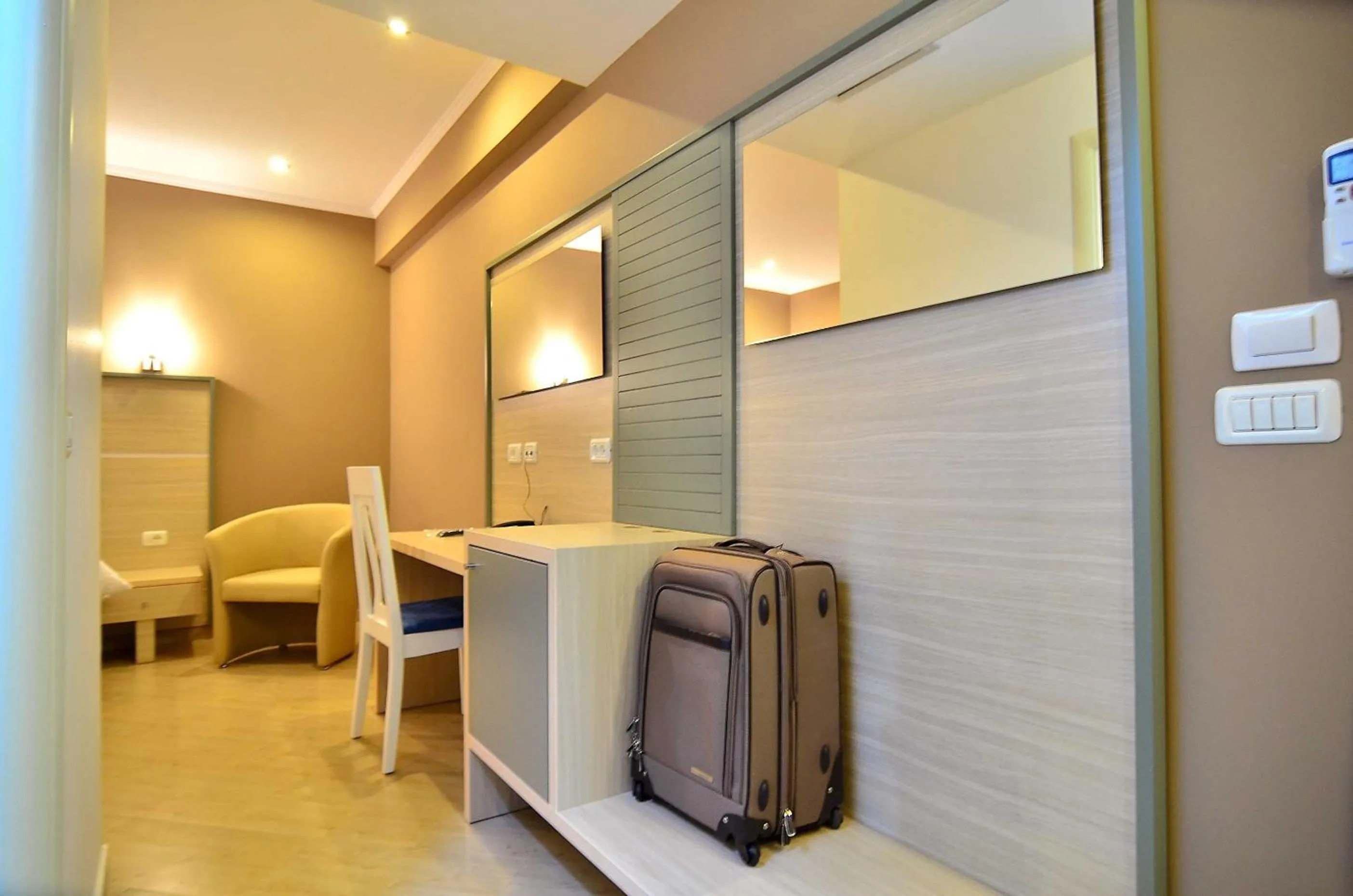 Seating area, Bed in Capital Tirana Hotel Bruçi