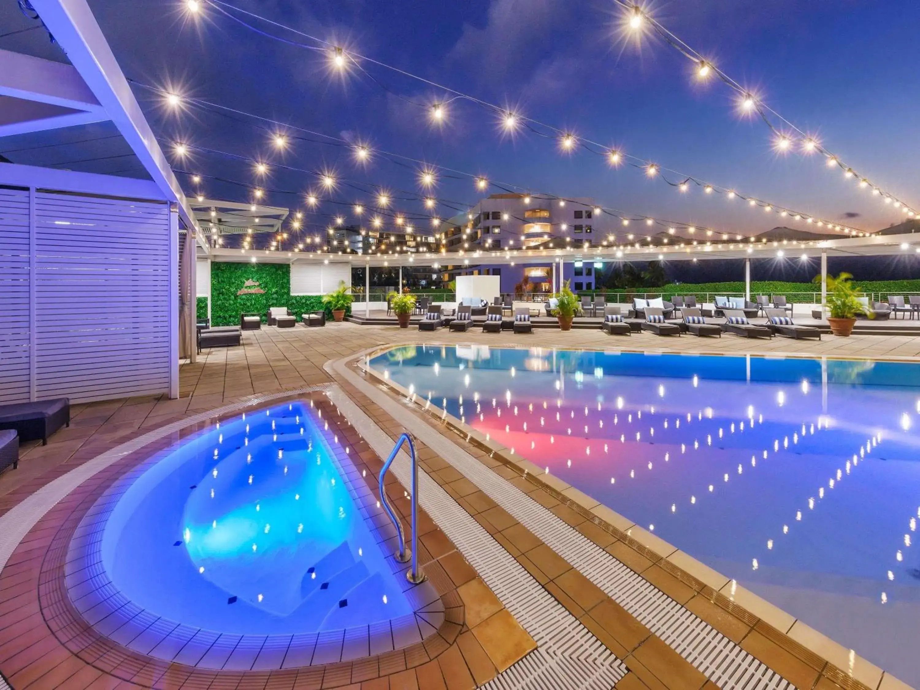 Pool view in Pullman Reef Hotel Casino Pool view in Pullman Reef Hotel Casino