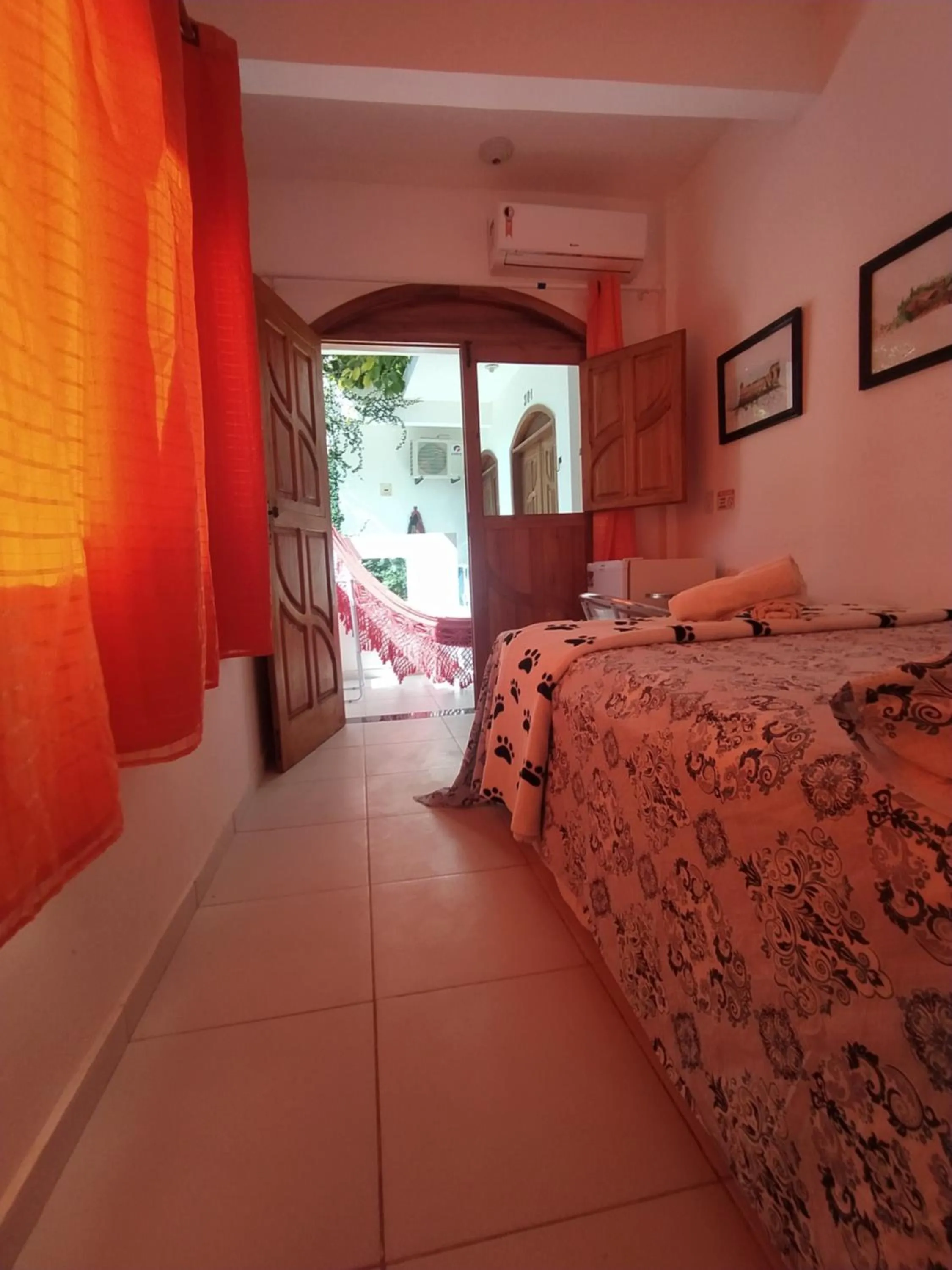 Bed in Pousada Luzena