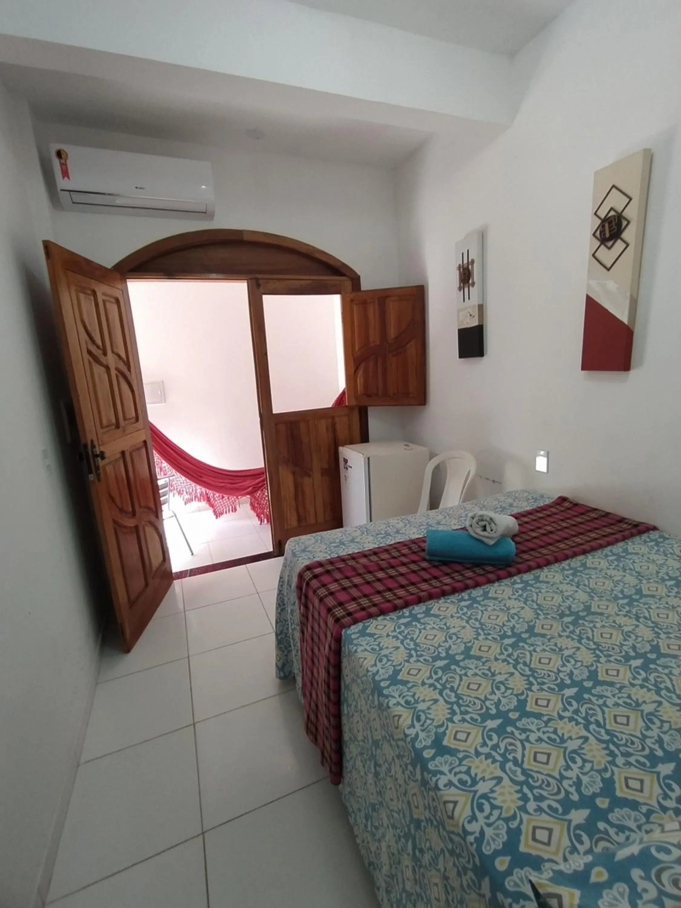 Bed in Pousada Luzena