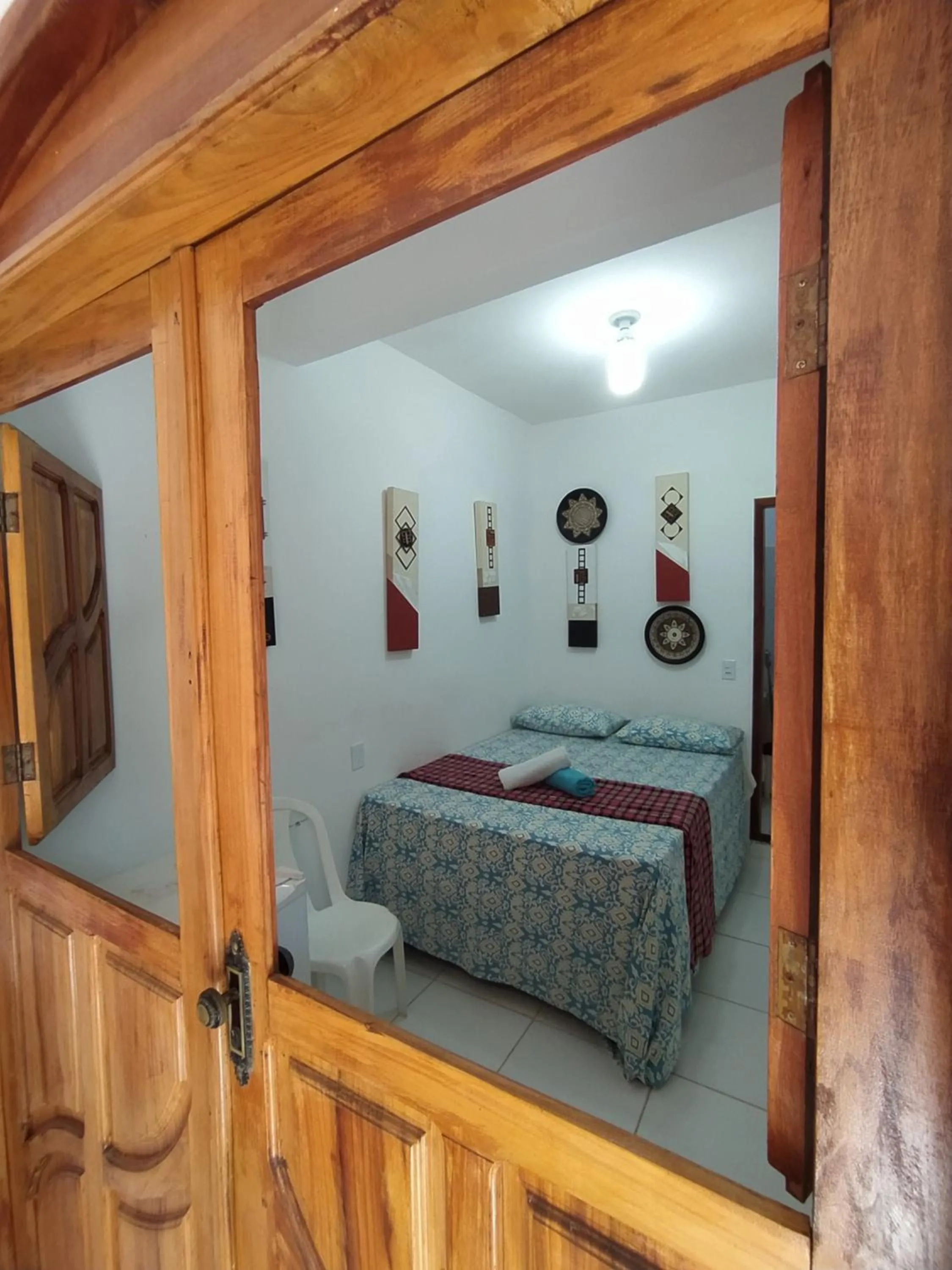Bed in Pousada Luzena