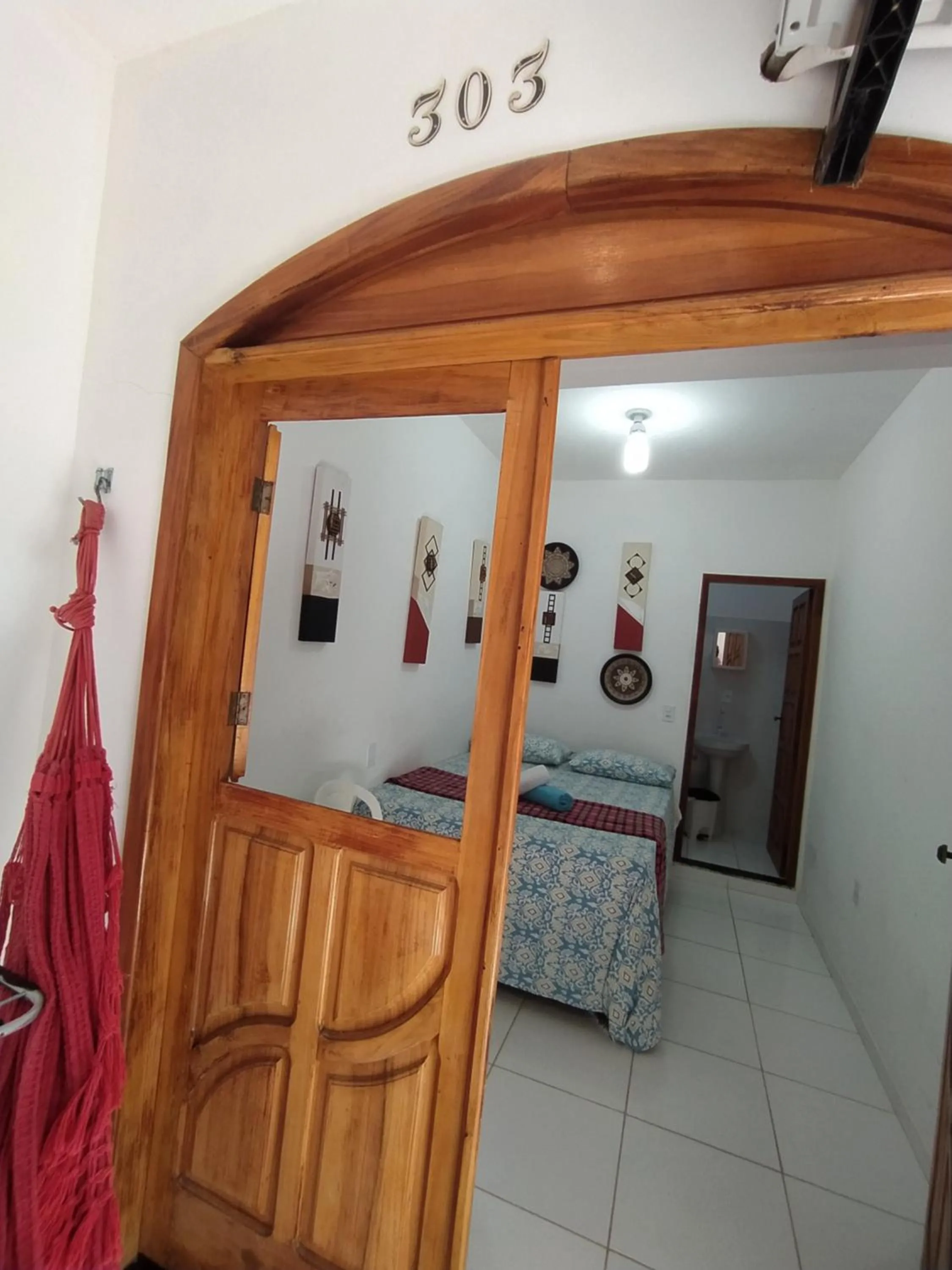 Bed in Pousada Luzena