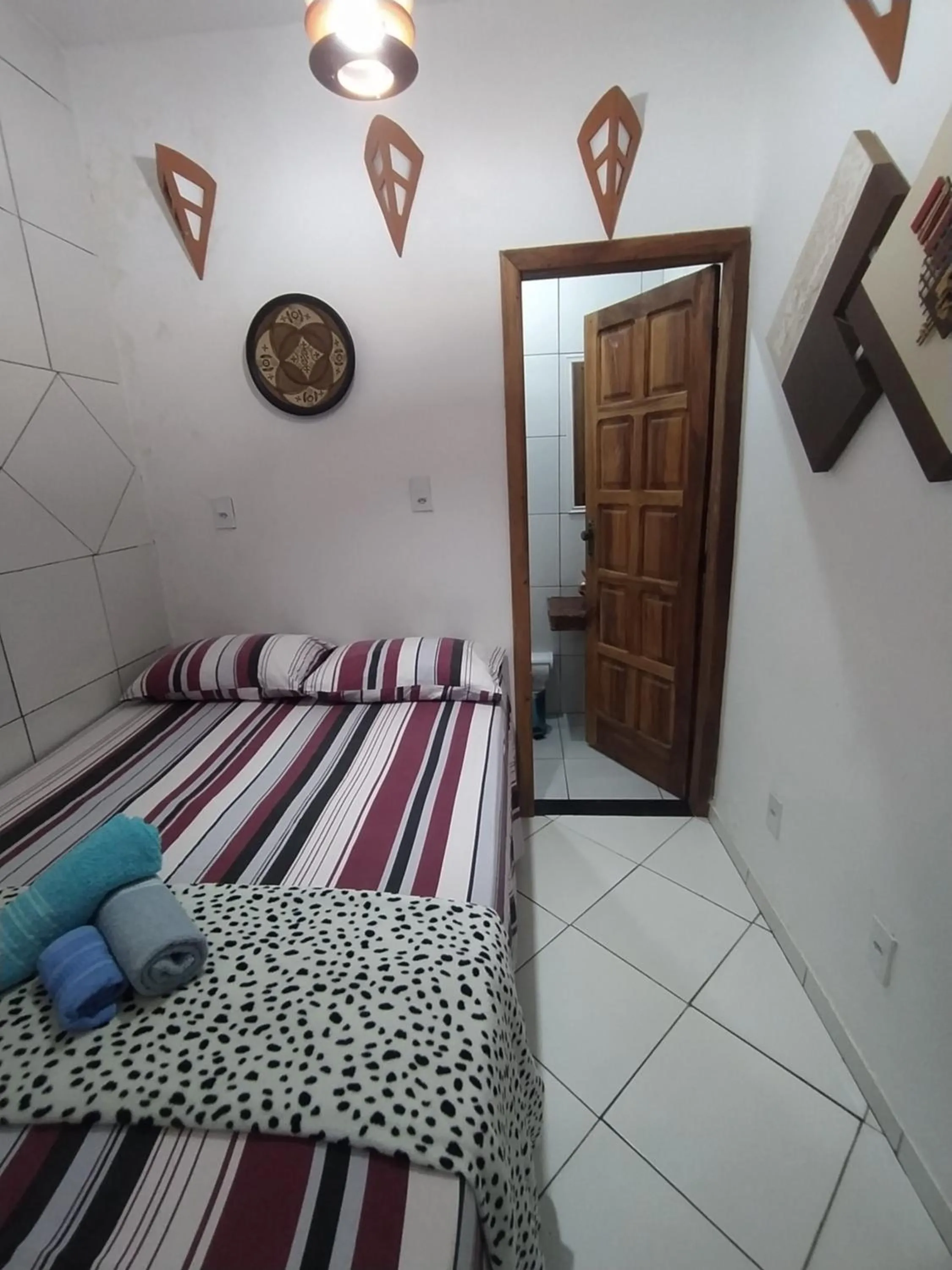 Bed in Pousada Luzena