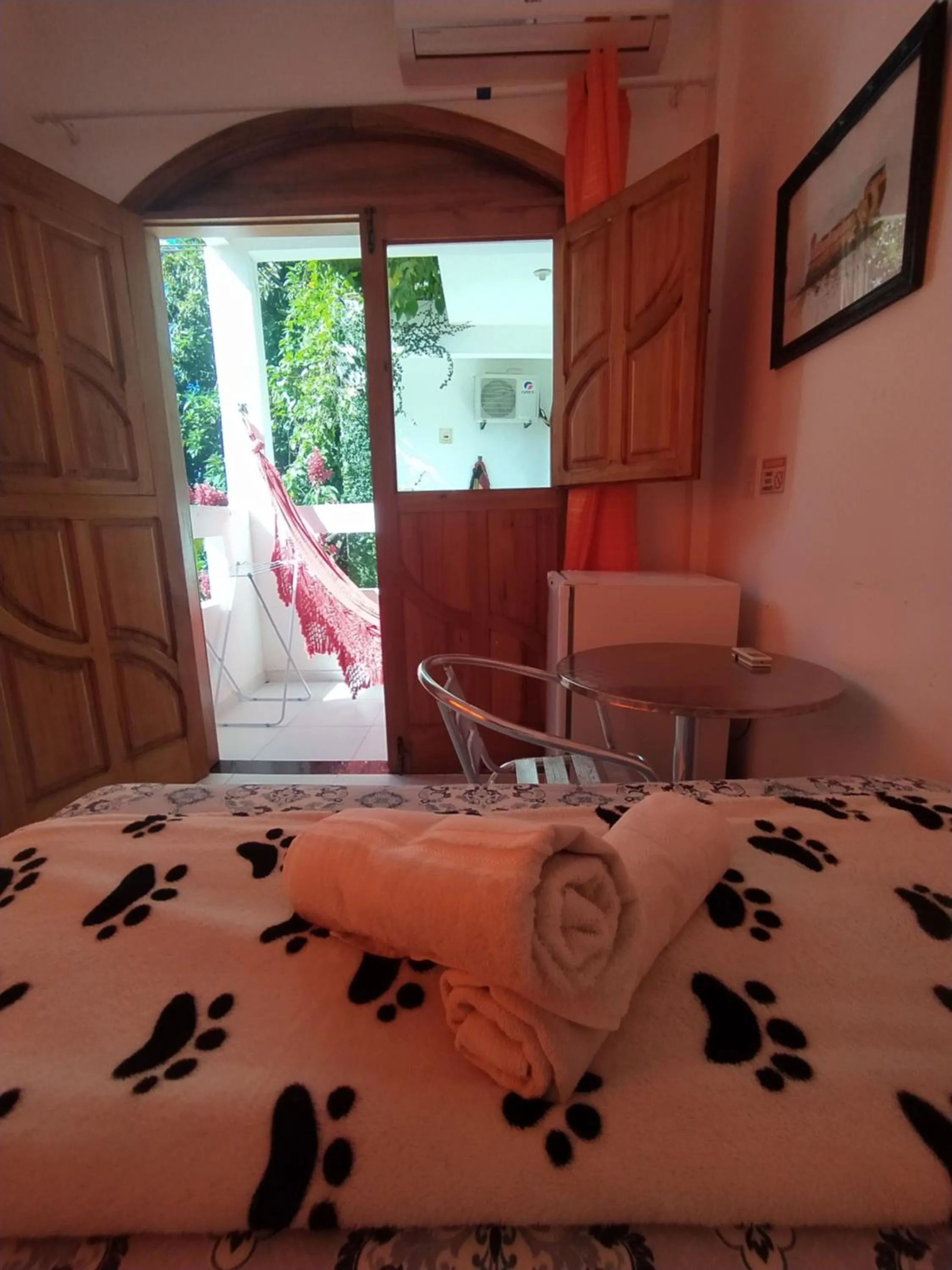 Bed in Pousada Luzena