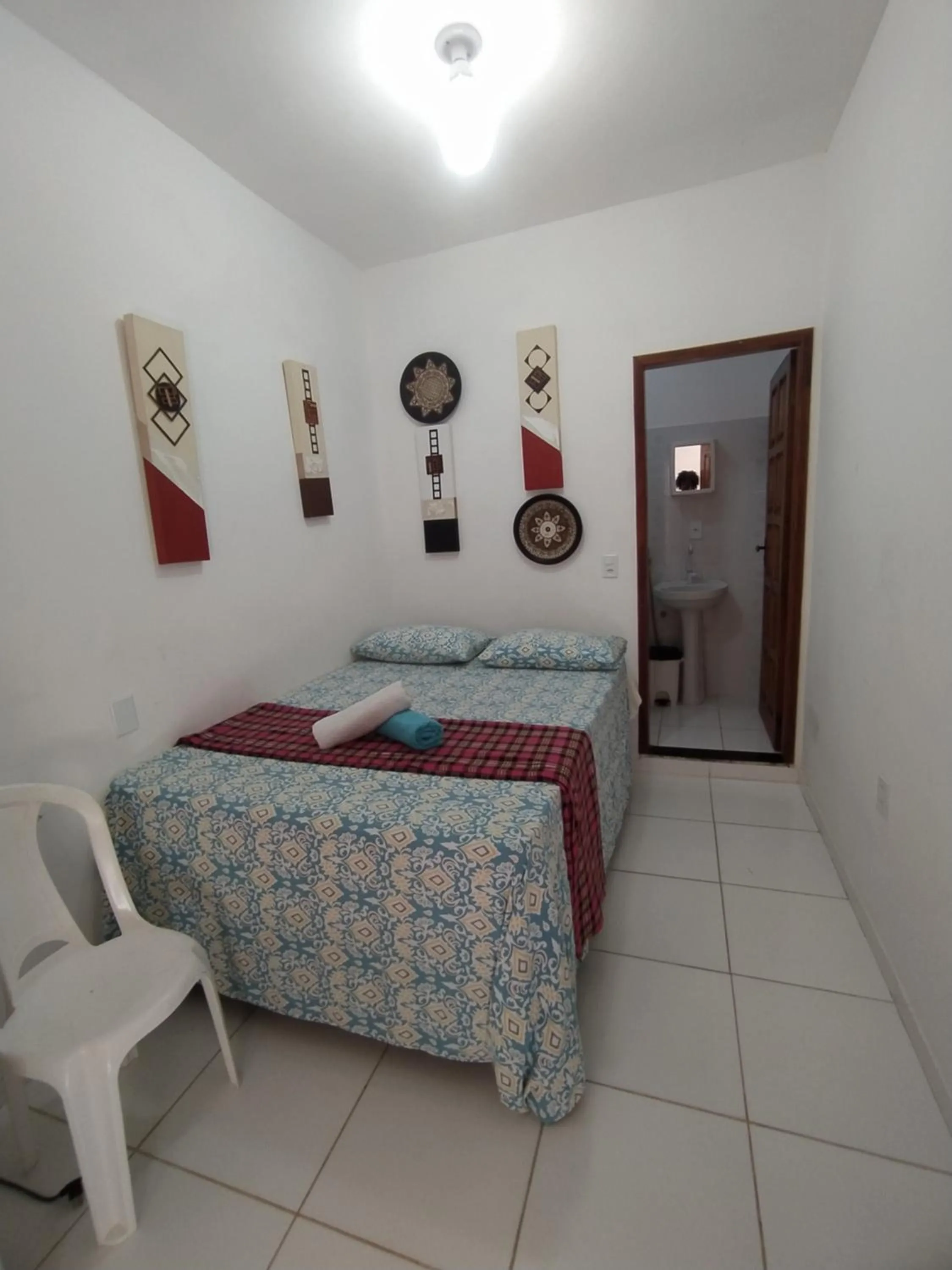 Bed in Pousada Luzena