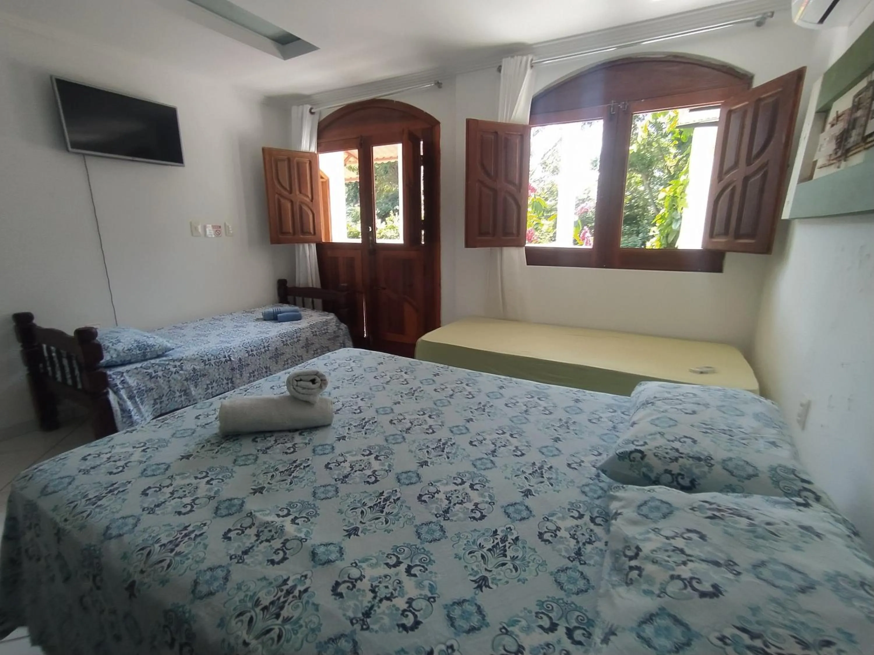 Bed in Pousada Luzena
