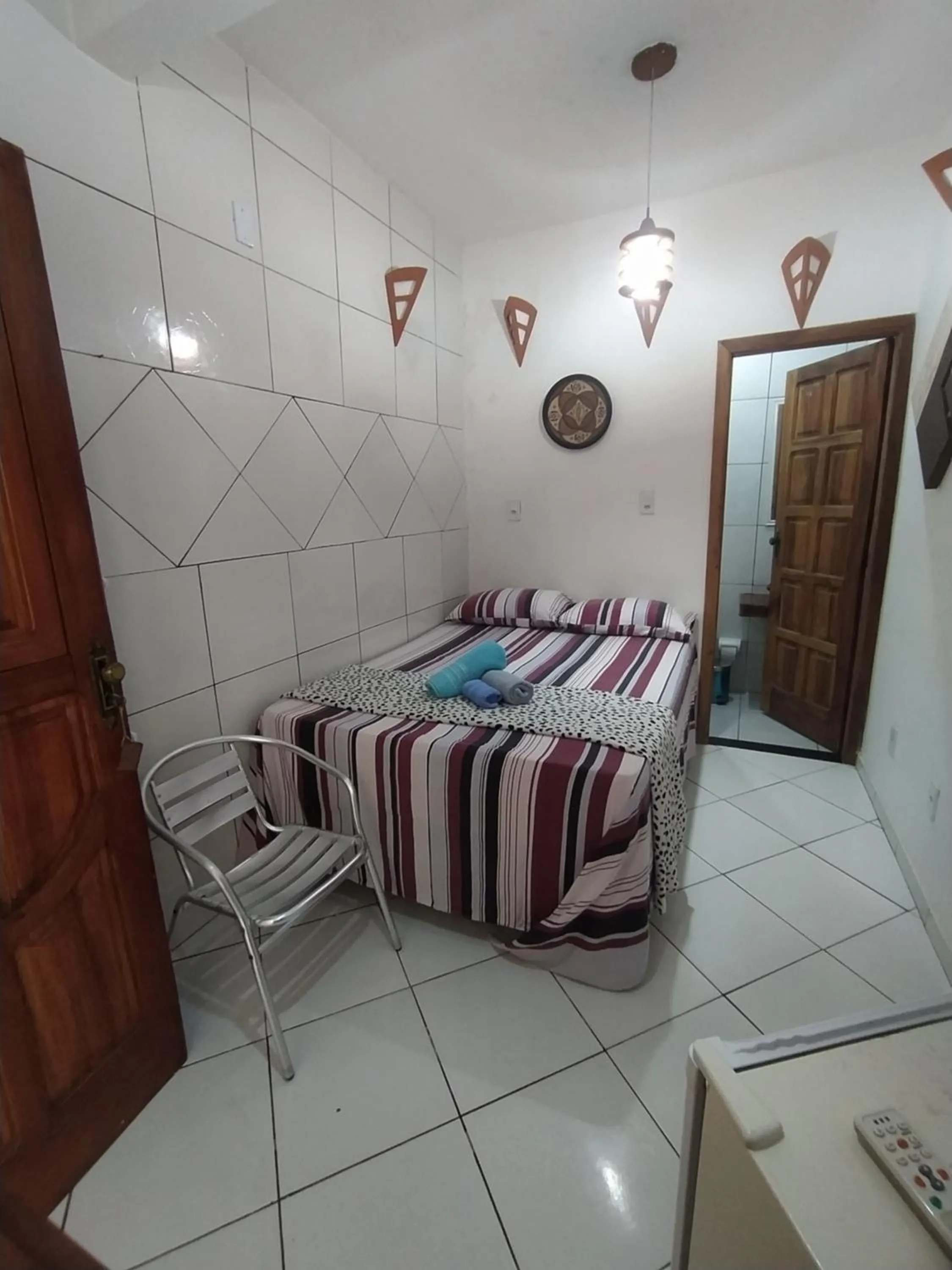 Bed in Pousada Luzena