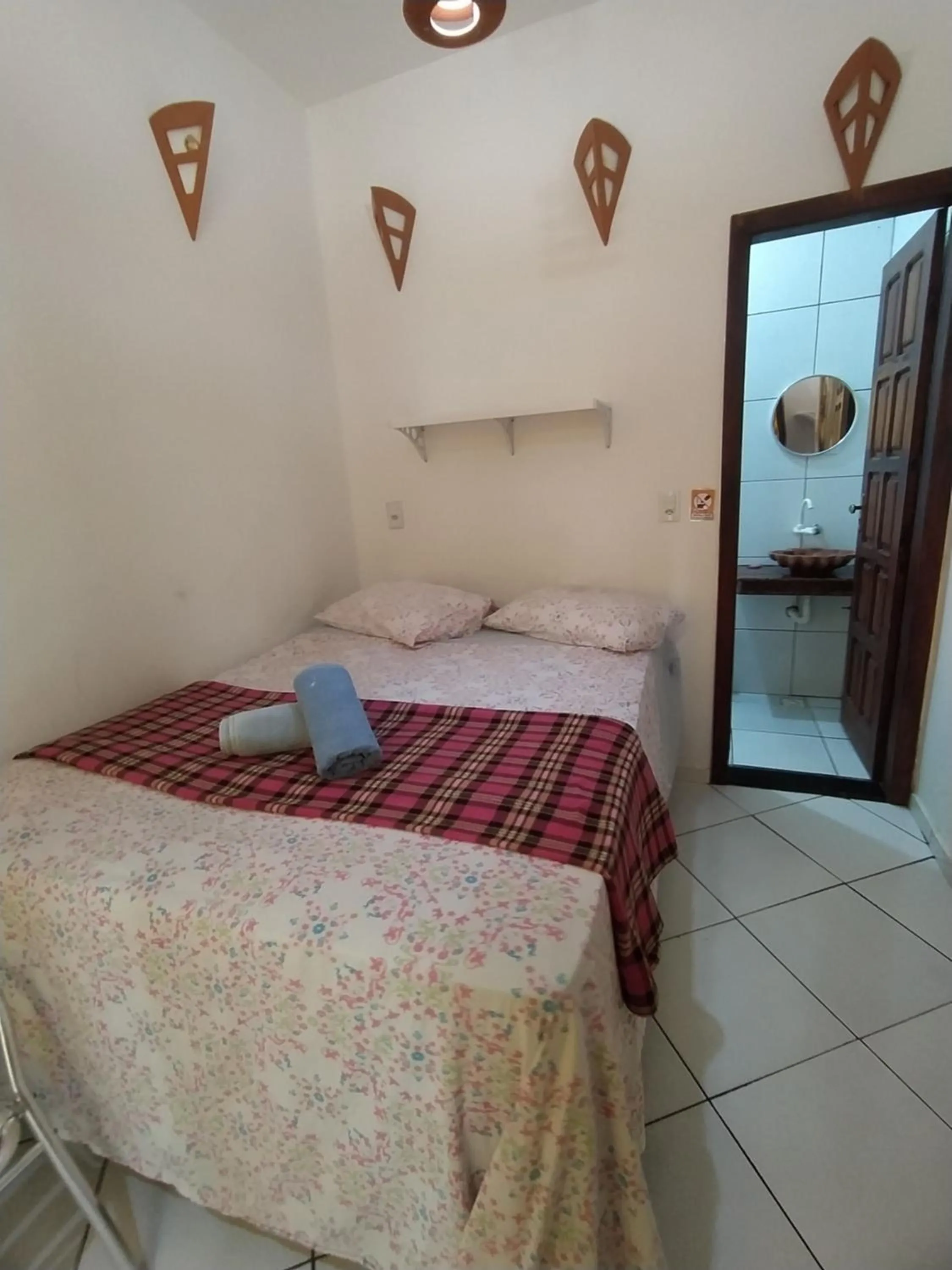 Bed in Pousada Luzena