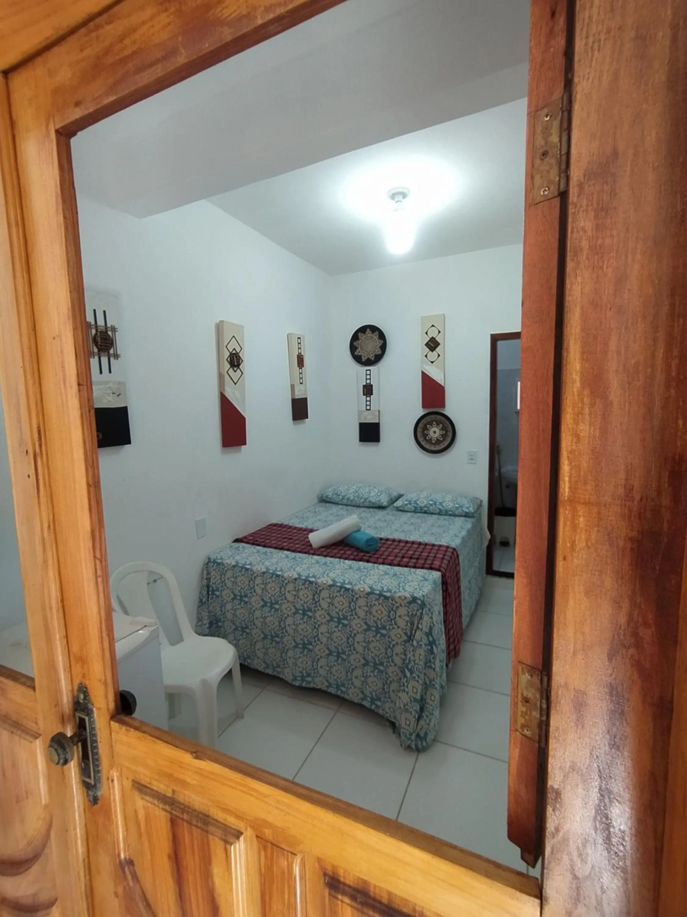 Bed in Pousada Luzena