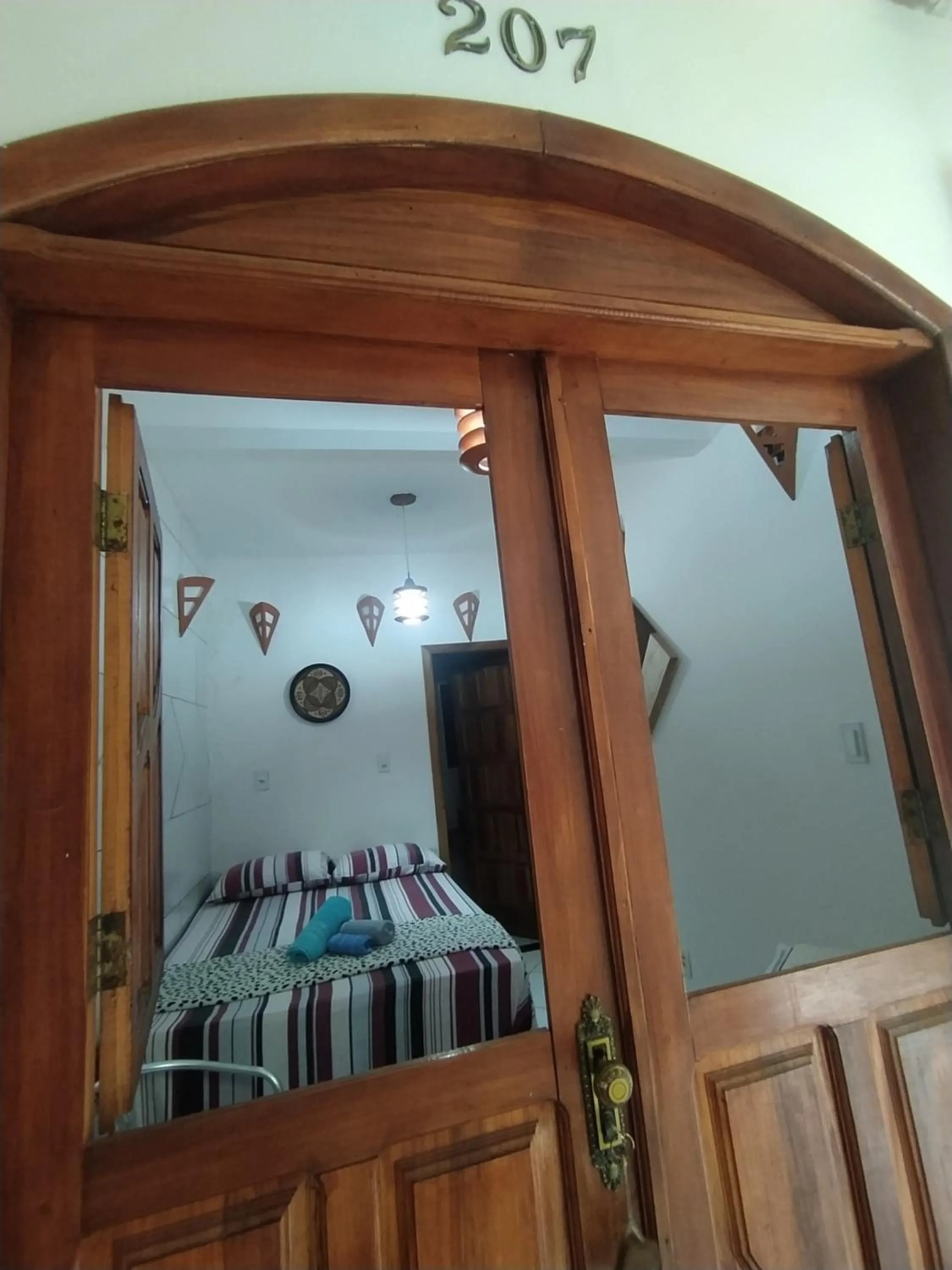 Bed in Pousada Luzena