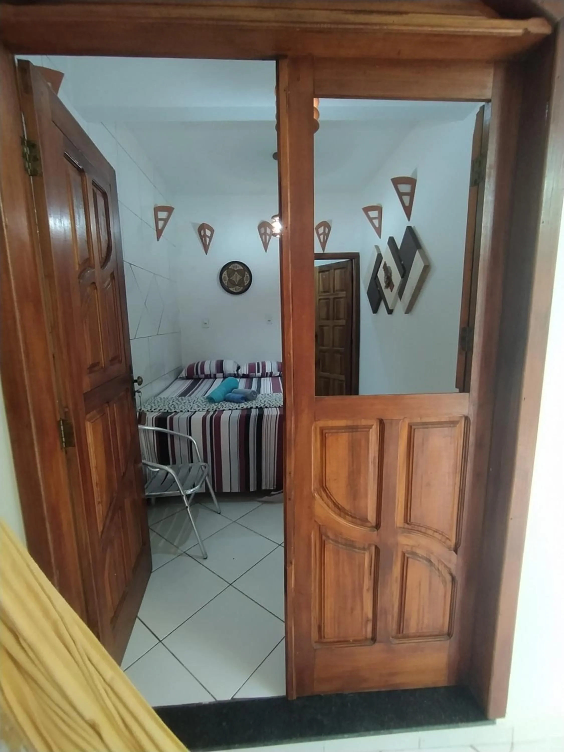 Bed in Pousada Luzena