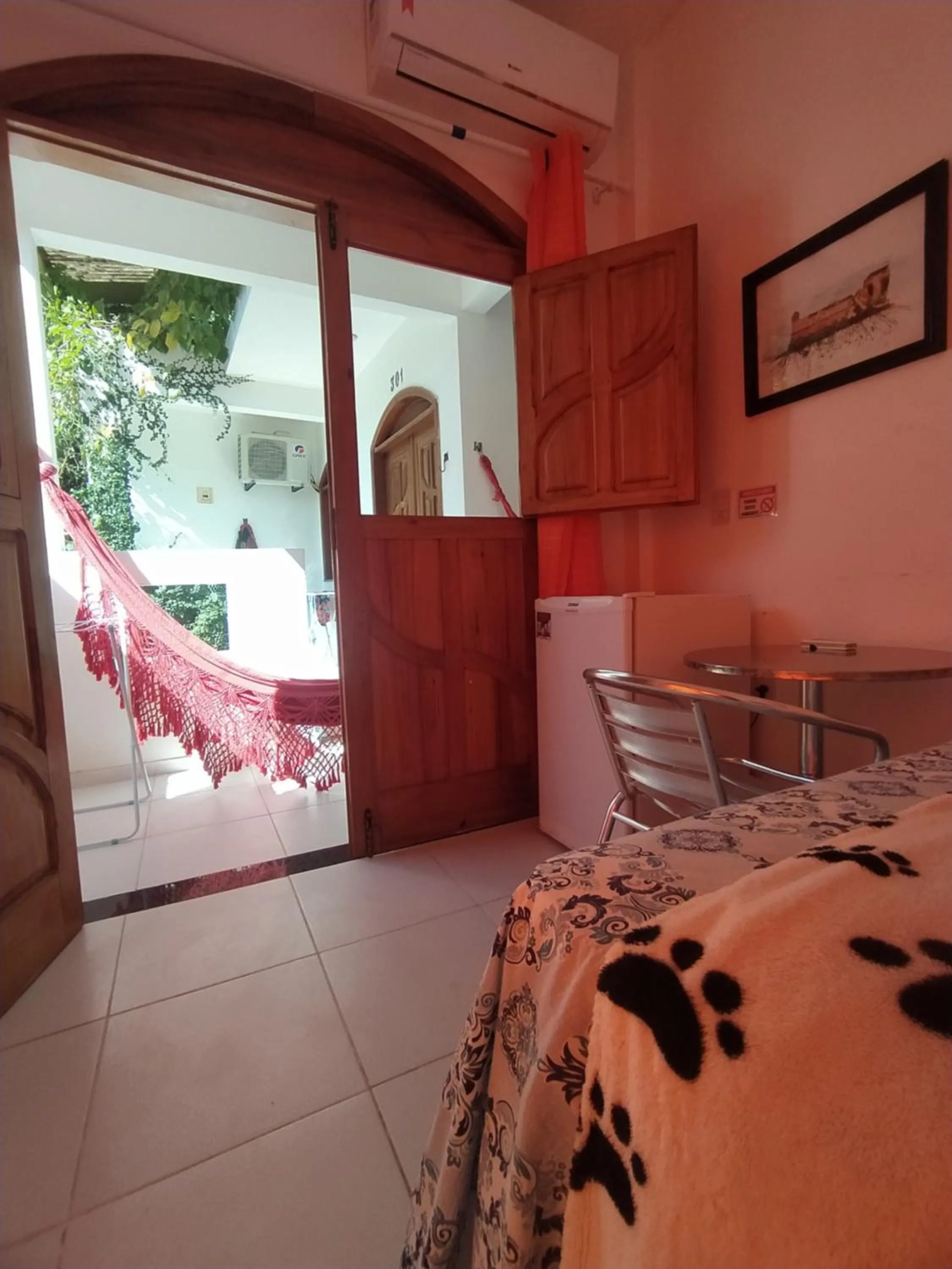 Bed in Pousada Luzena