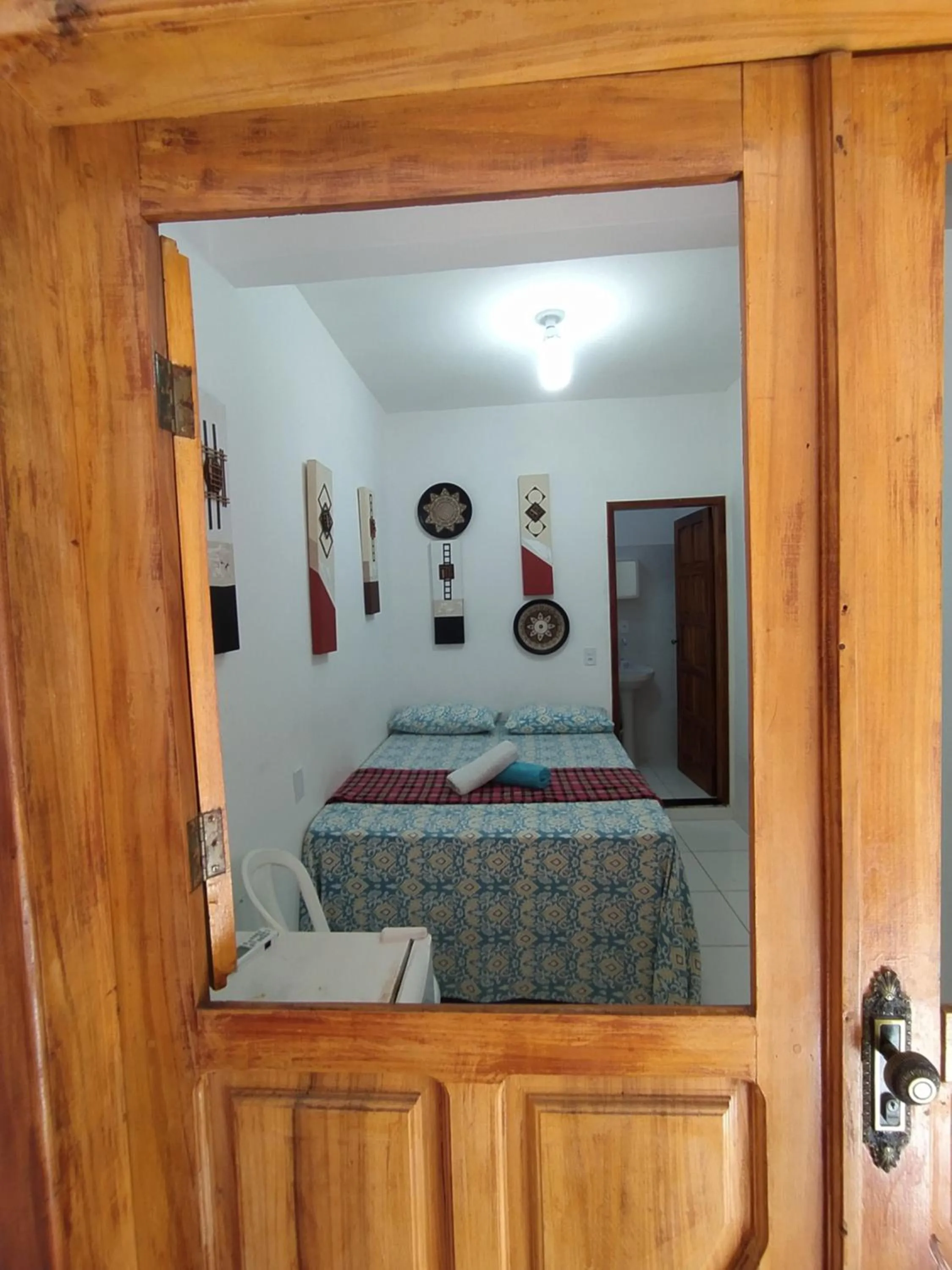 Bed in Pousada Luzena