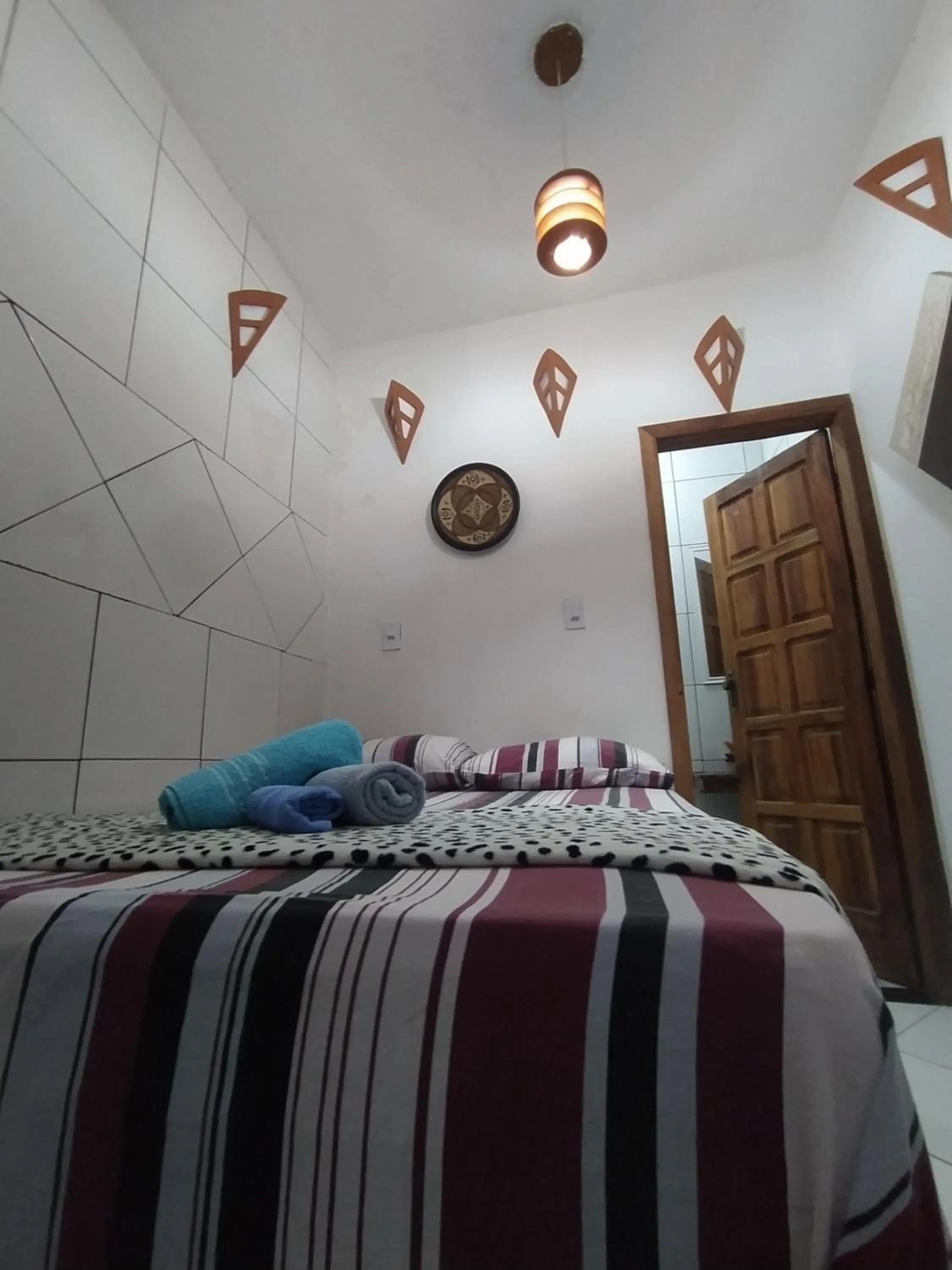 Bed in Pousada Luzena