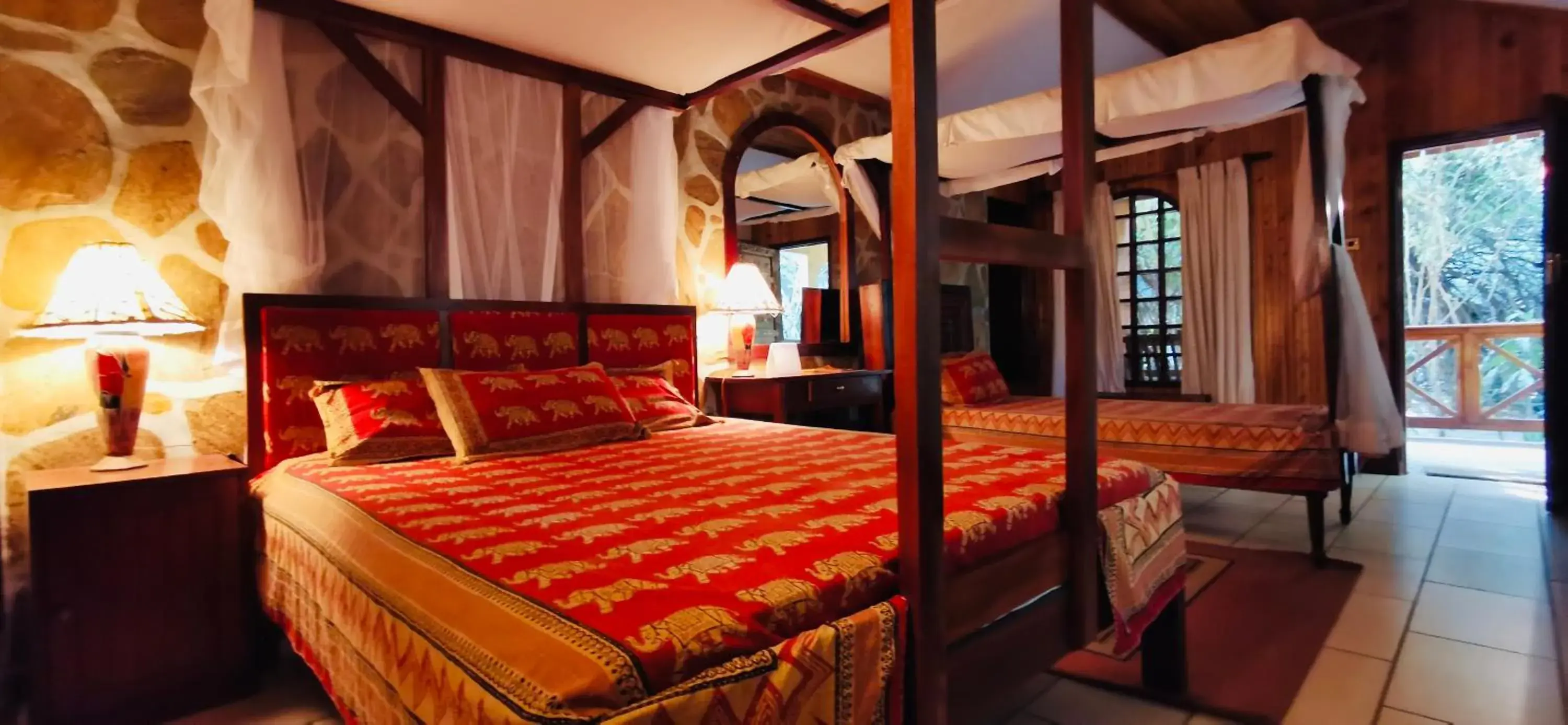 View (from property/room), Bed in Fig Tree Camp - Maasai Mara View (from property/room), Bed in Fig Tree Camp - Maasai Mara