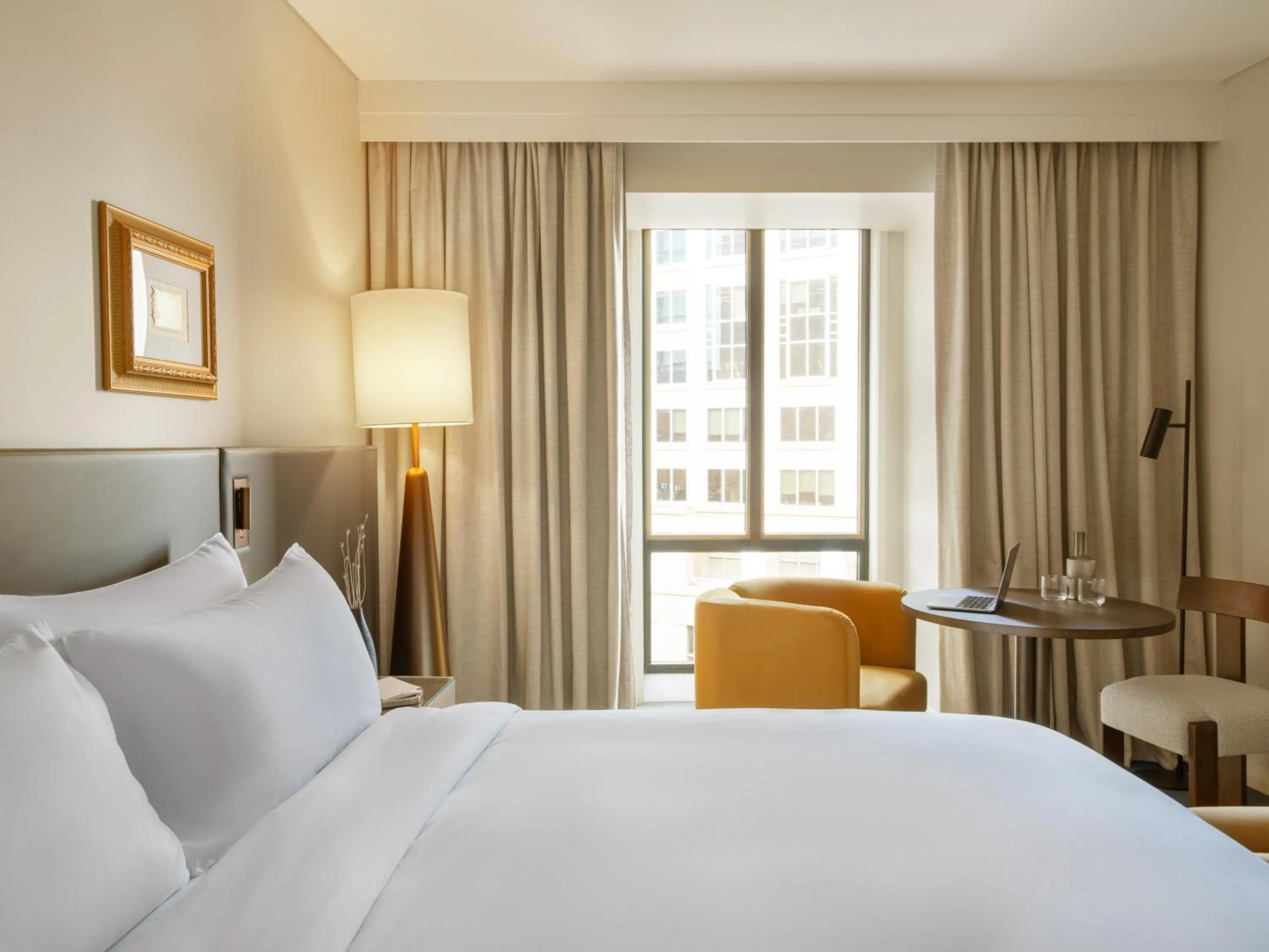 Bed in Sofitel Sydney Wentworth