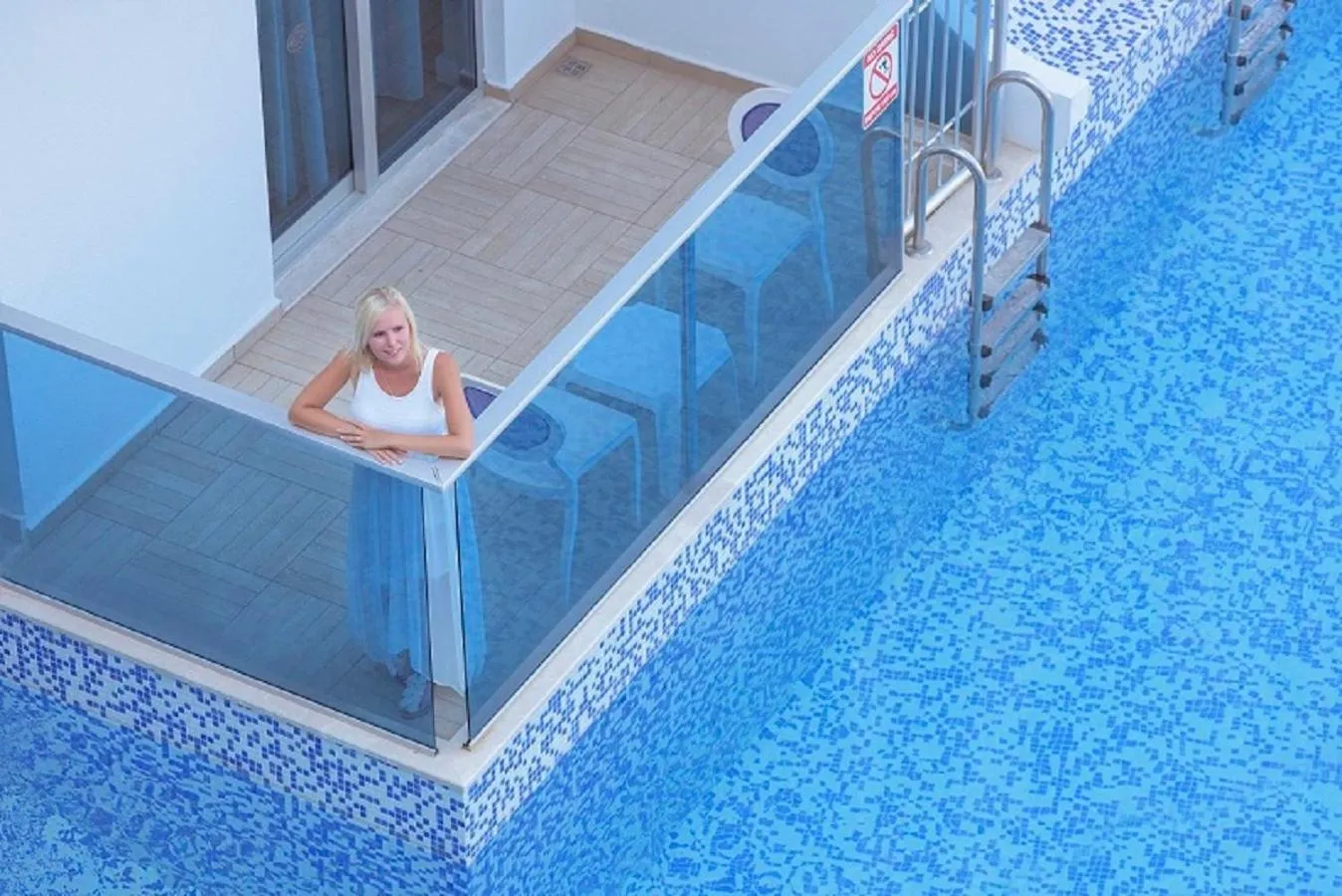 Pool view in Ocean Blue High Class Hotel & SPA