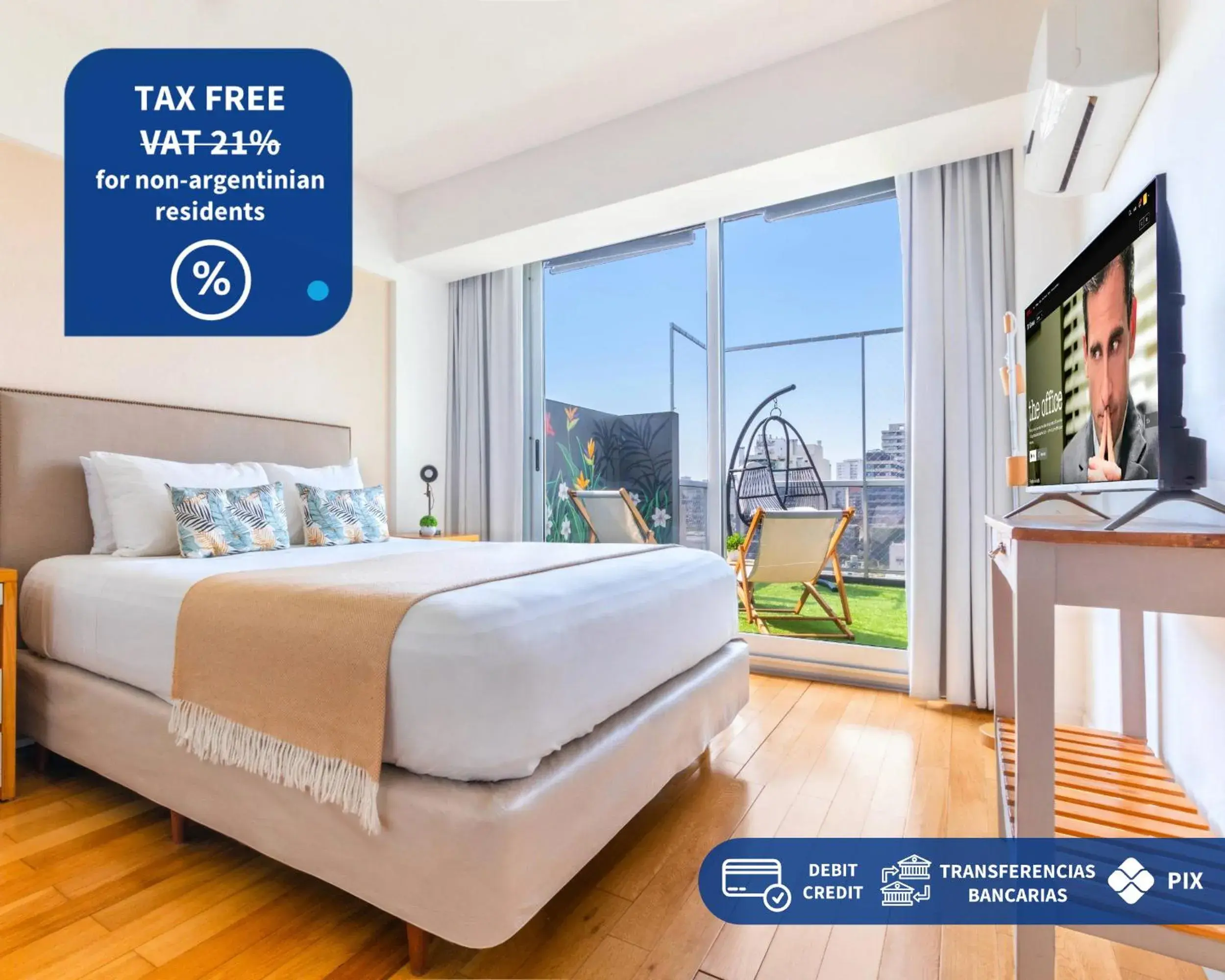 Bed in Modern&New Apartment in Palermo - by BueRentals Bed in Modern&New Apartment in Palermo - by BueRentals