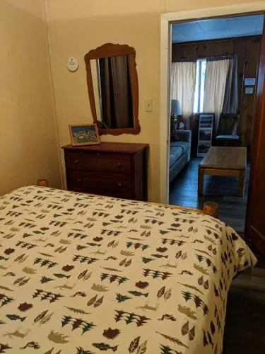 Bed in Columbine Cabins